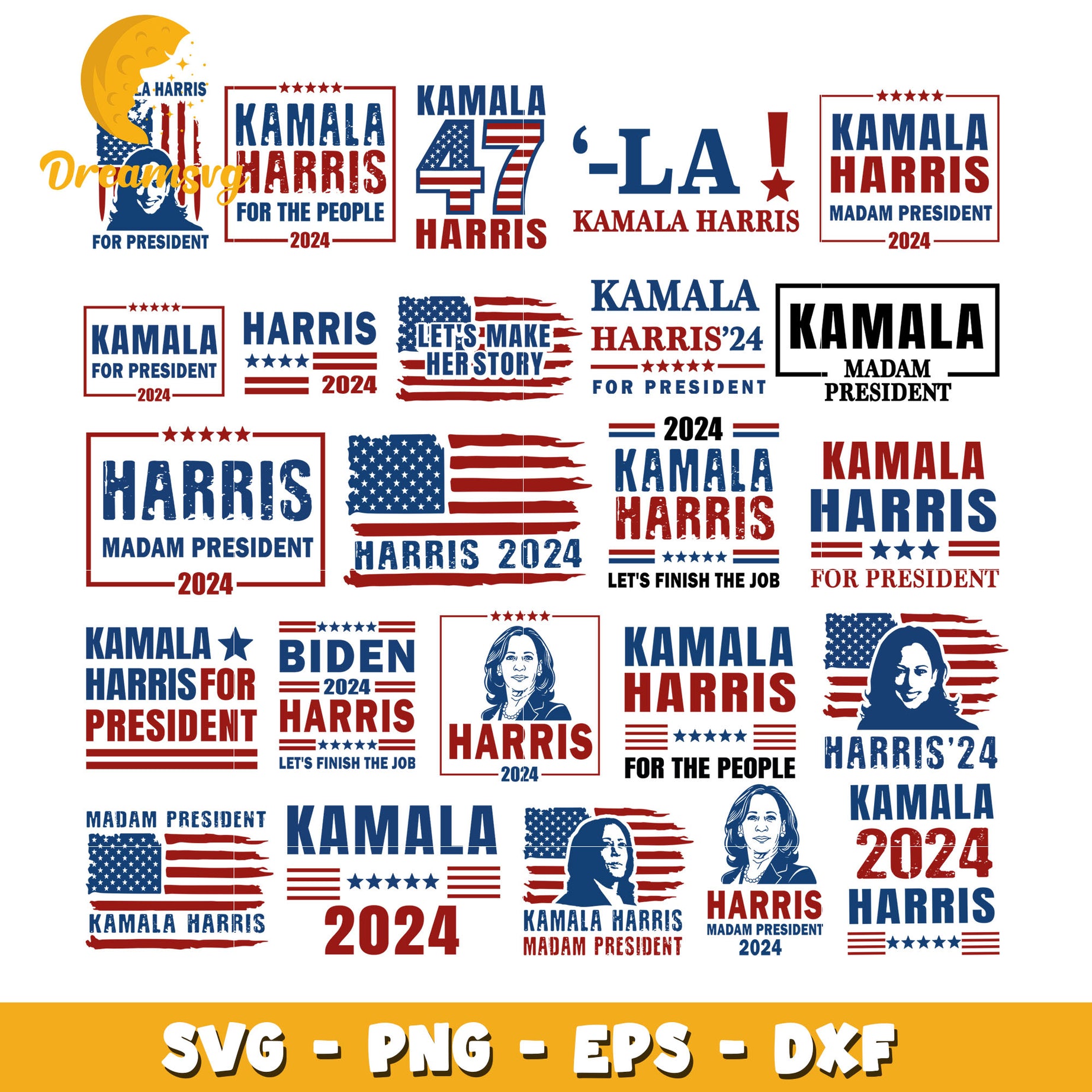 Harris 2024 america bundle svg, kamala harris 2024 logo​ svg