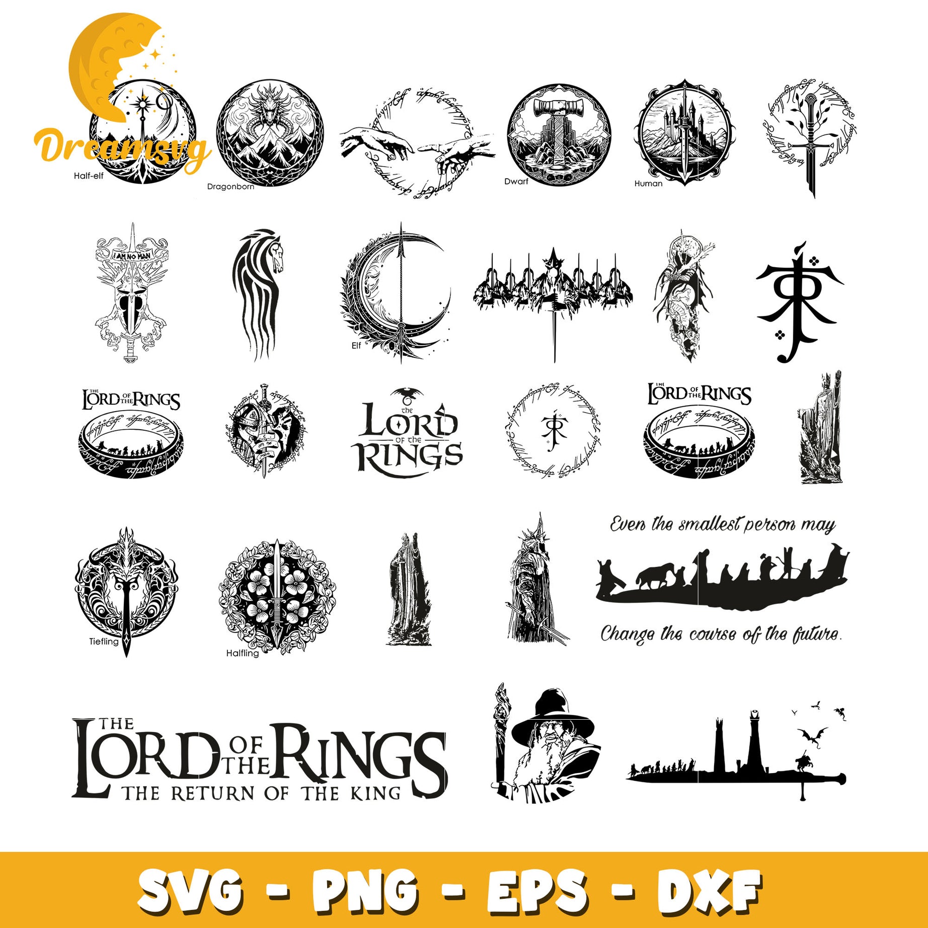 The lord of the rings symbol bundle svg, lord of the rings​ svg