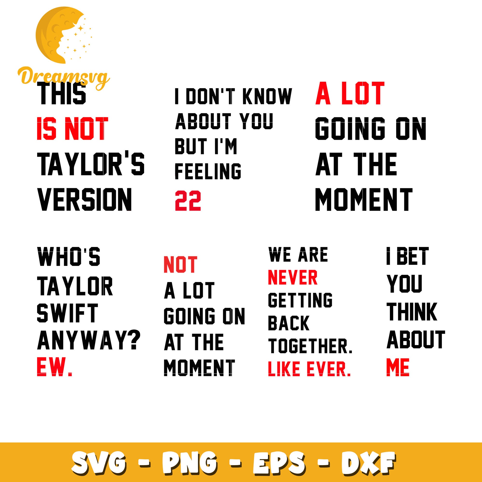 This is not taylor's version bundle svg, taylor swift quote​s svg