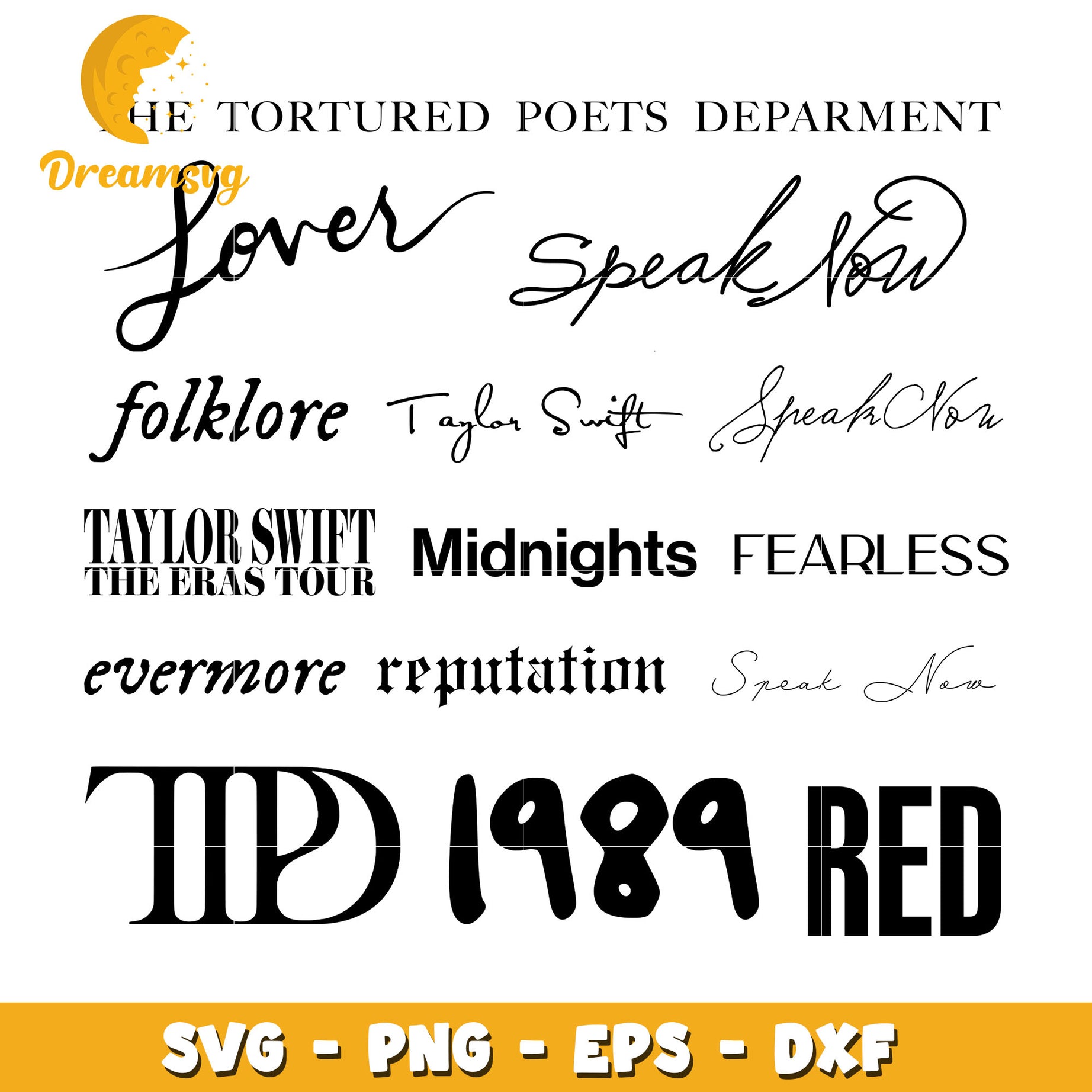 Taylor swift logo bundle svg, taylor swift​ svg, taylor swift eras svg