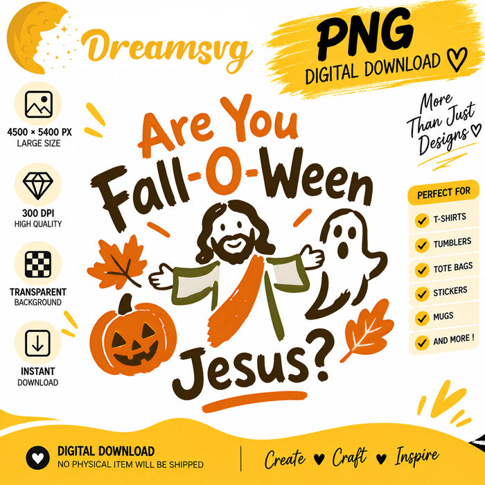 Are You Fall-O-Ween Jesus ghost pumpkin PNG clipart