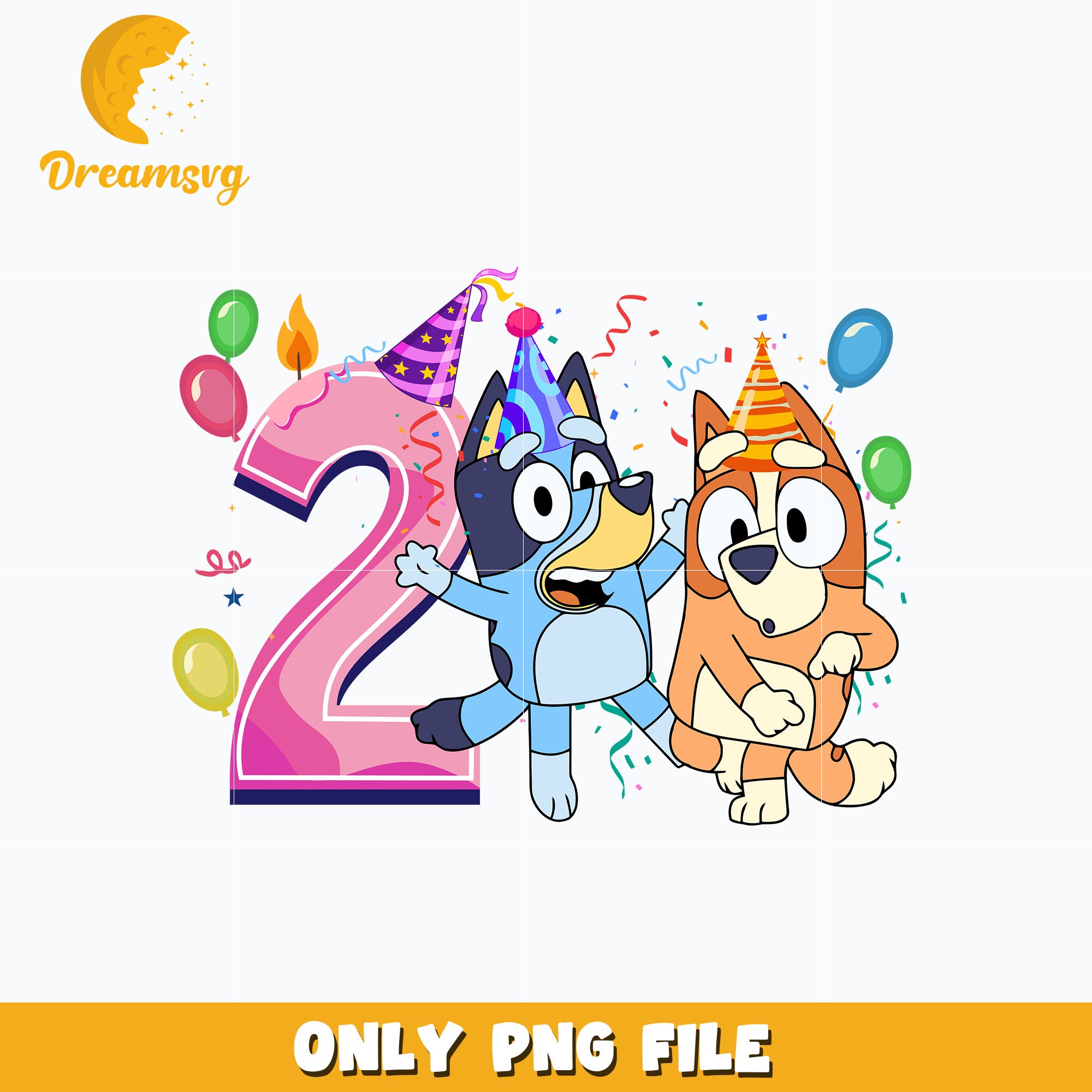 Bluey bingo 2nd birthday png – DreamSVG Store