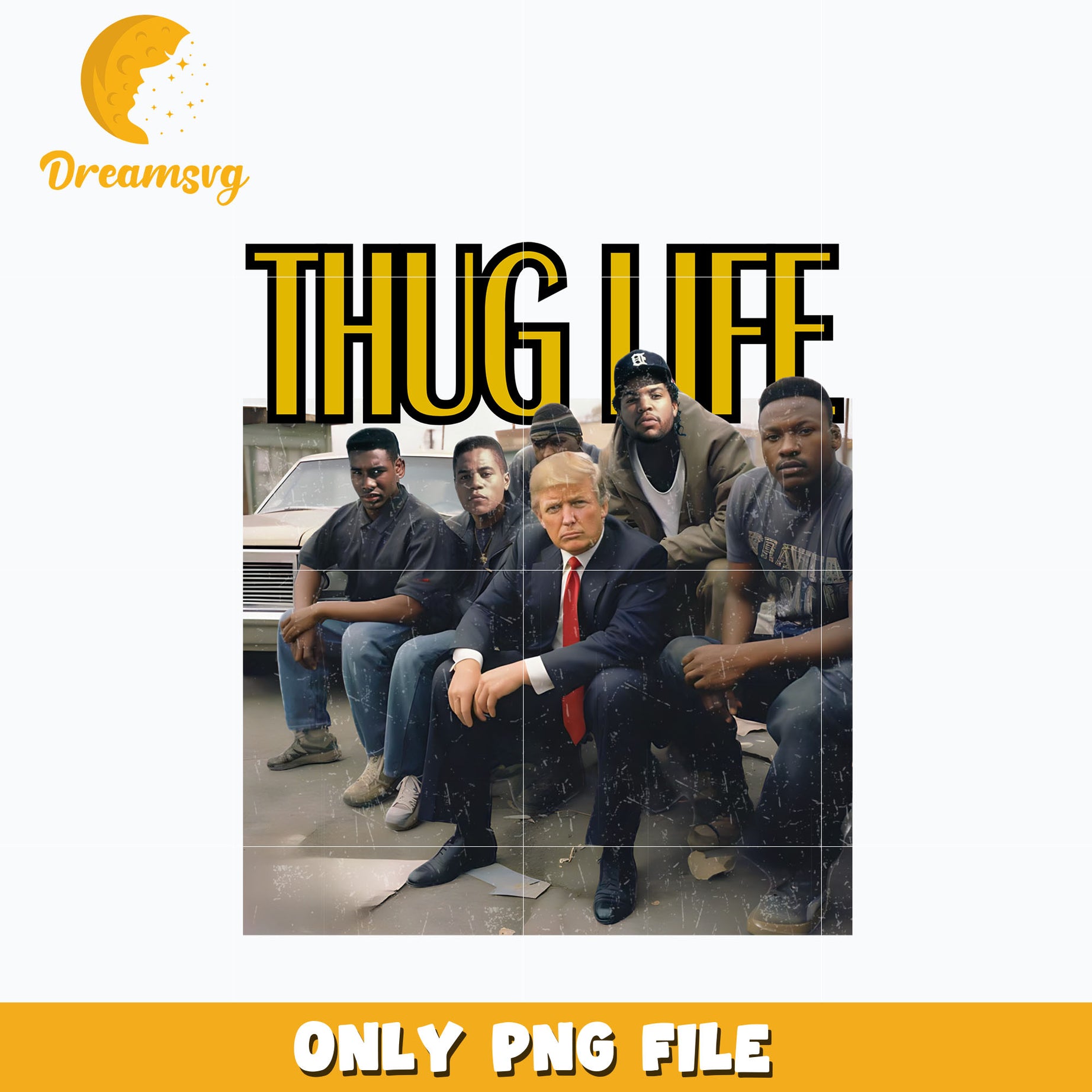 Trump Thug Life 2024 design png