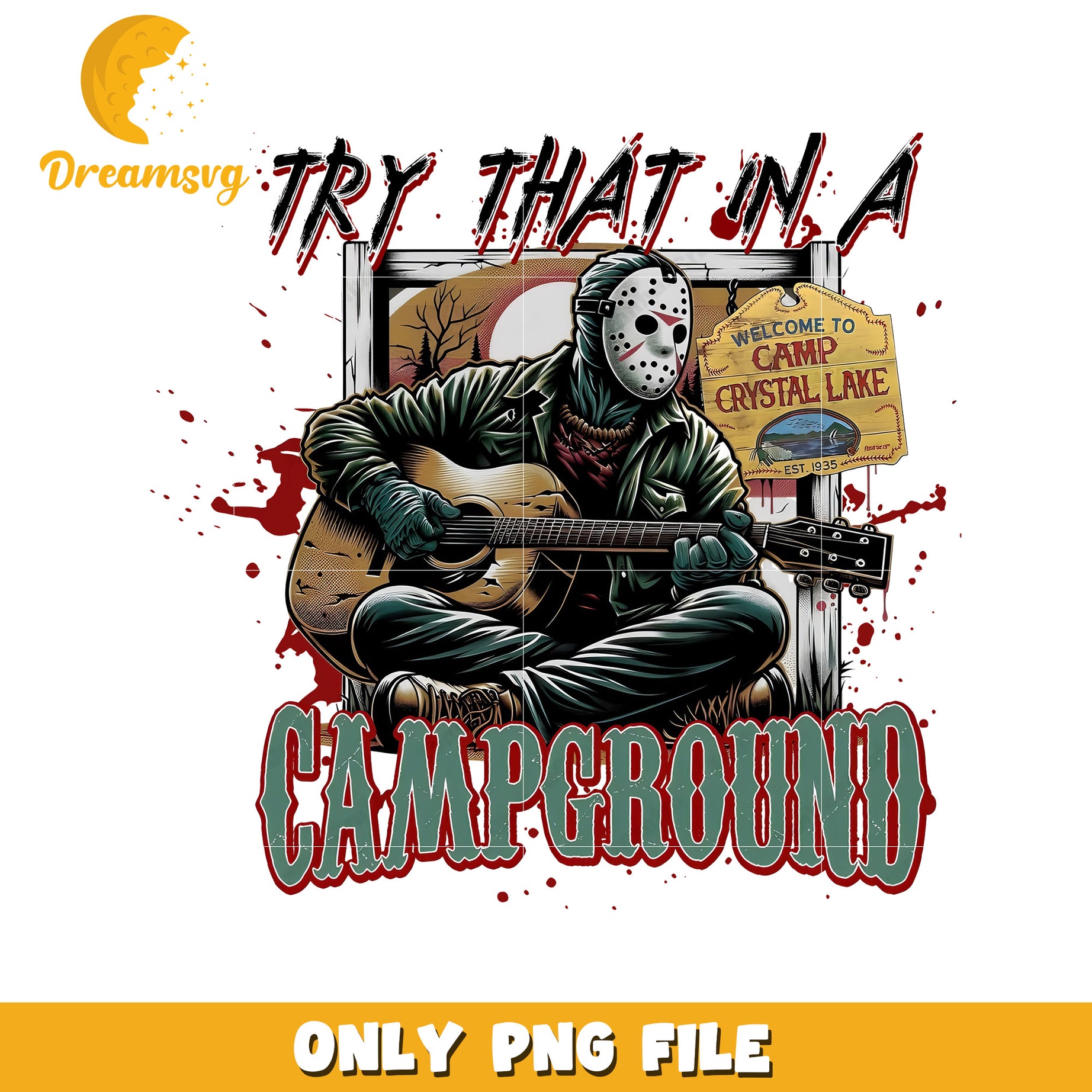 TRy that in a campground design png, horror characters png, horror cartoons png