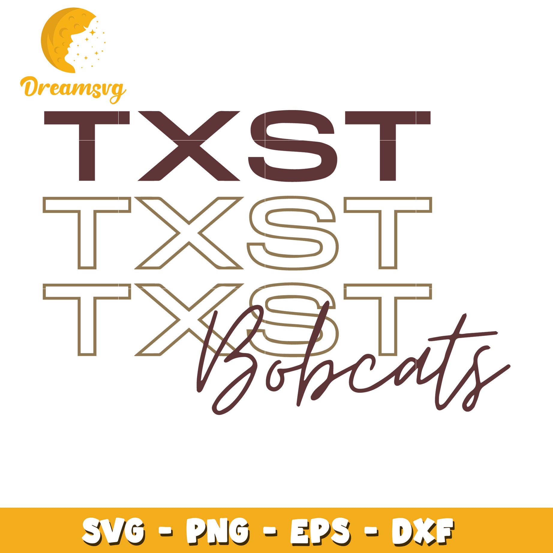 TXST Bobcats SVG PNG EPS DXF Cut File