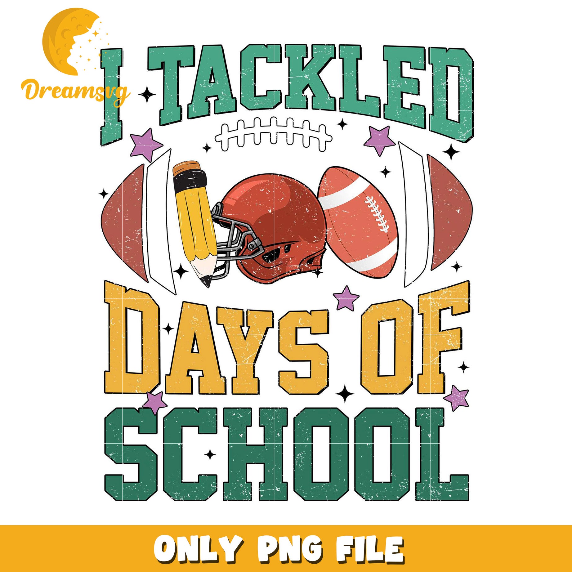 Tackled Days of School PNG