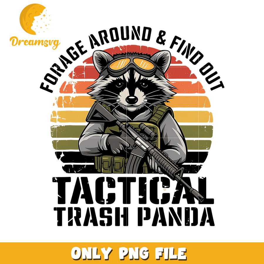 Tactical Trash Panda PNG Design