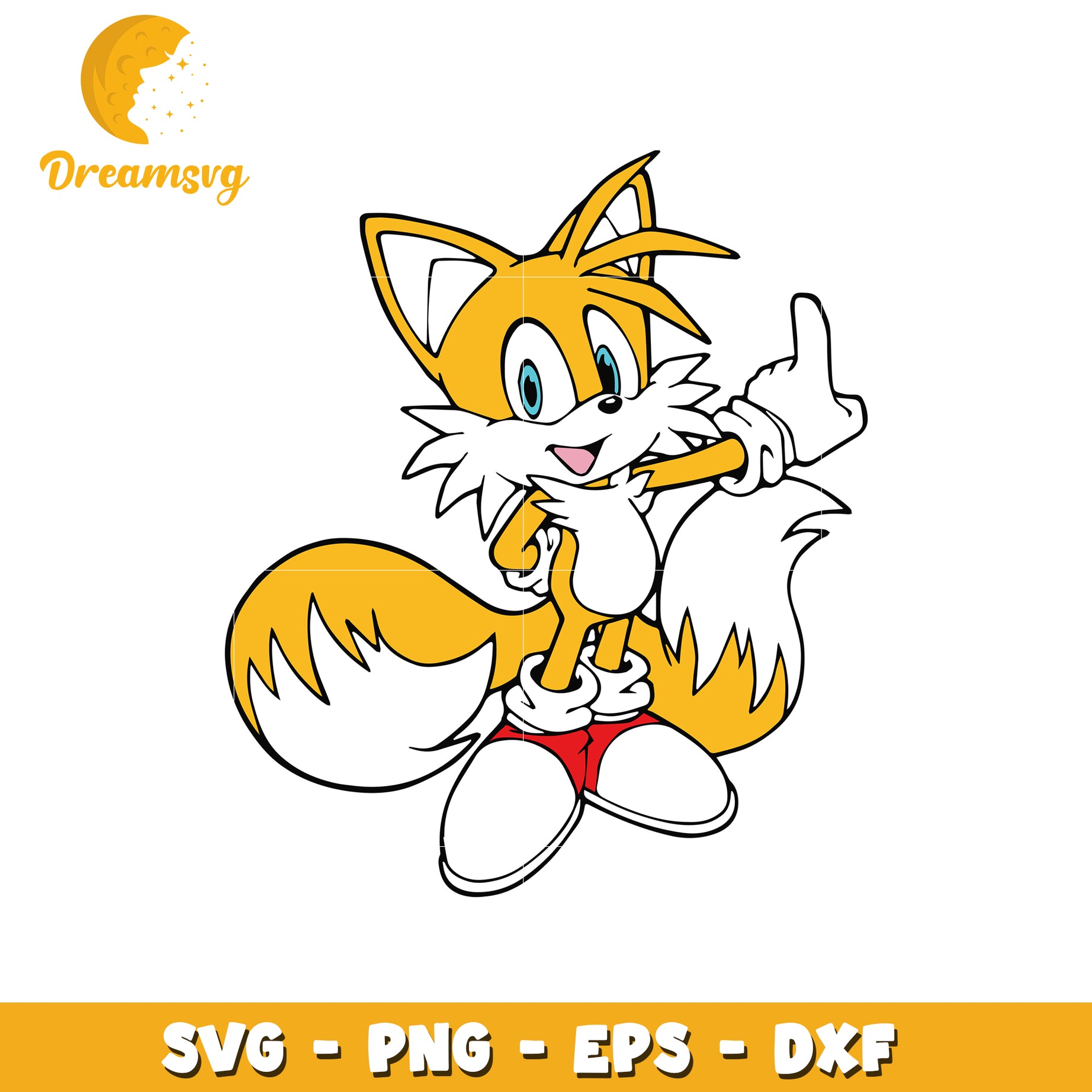 Tails SVG PNG EPS DXF Cut File