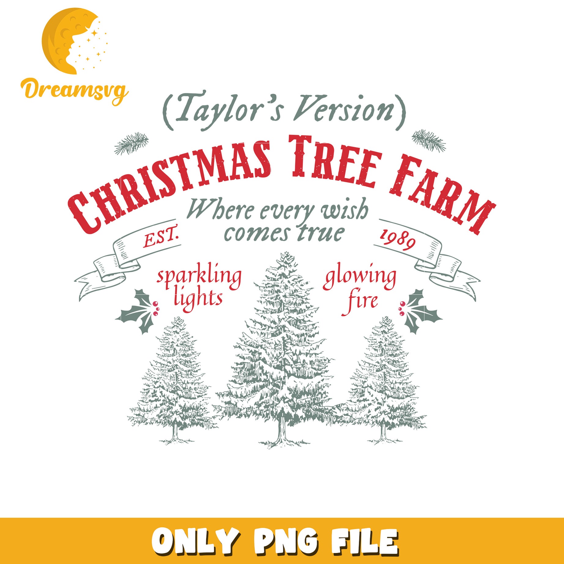 Talor's version christmas tree farm png, christmas tree png