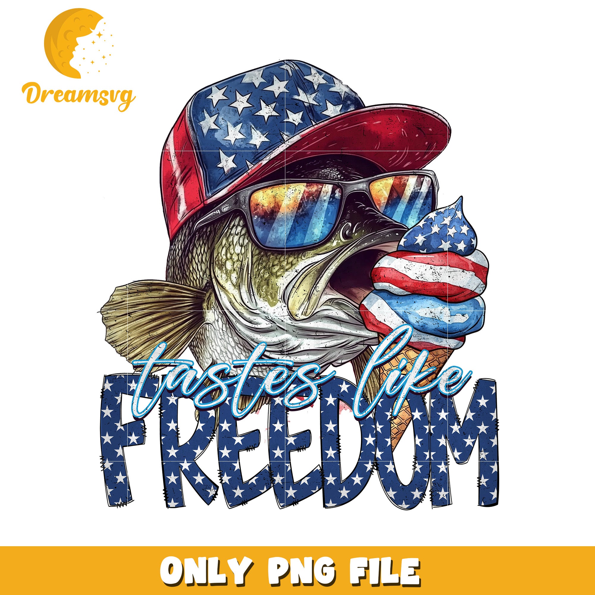 Tastes like freedom design png, patriotic slogan png, american pride png