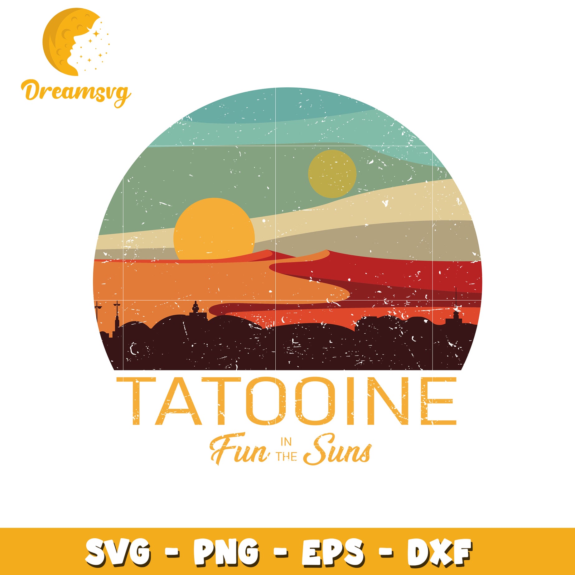 Tatooine Sunset SVG PNG EPS DXF