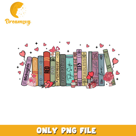 Taylor Swift Books PNG Valentines