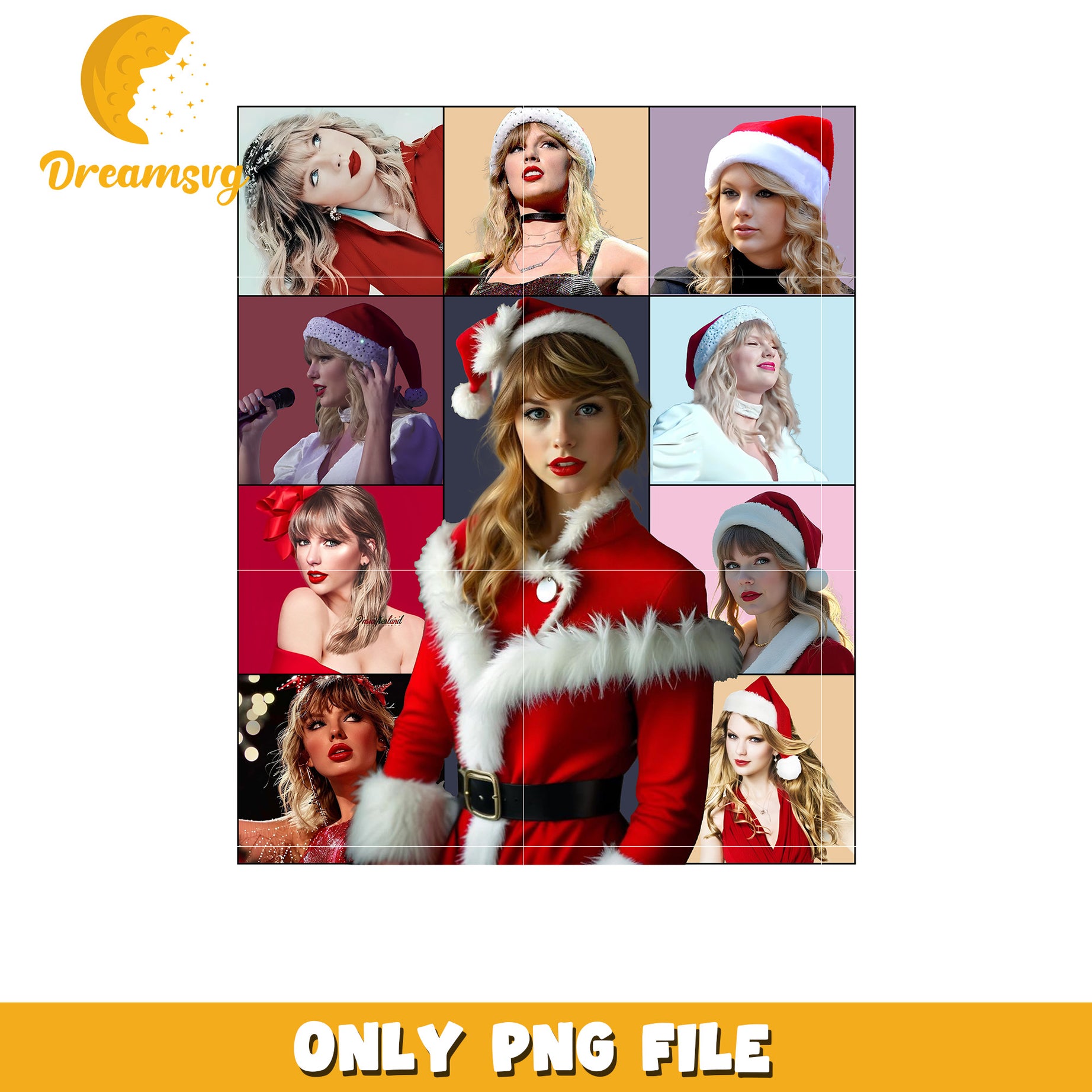 Taylor swift cosplay santa photograph png, Taylor swift png