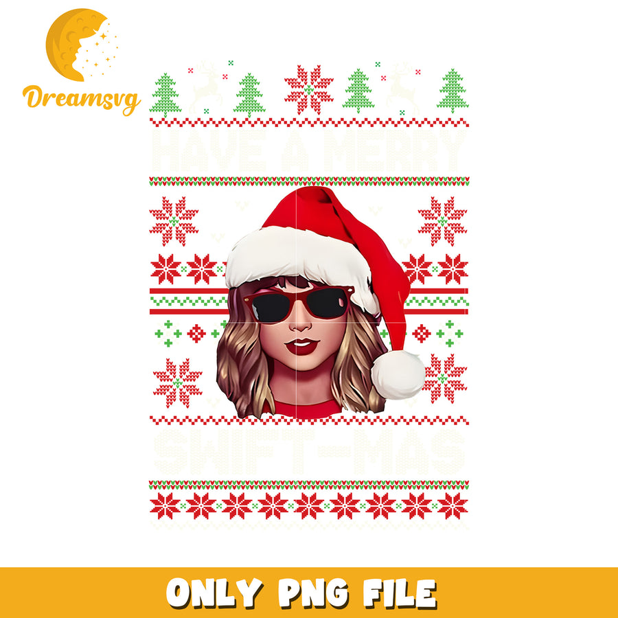 Taylor swift santa hat christmas pattern png, christmas png