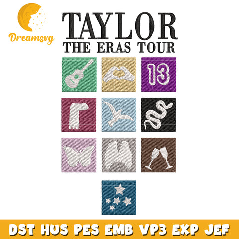 Taylor the eras tour embroidery design