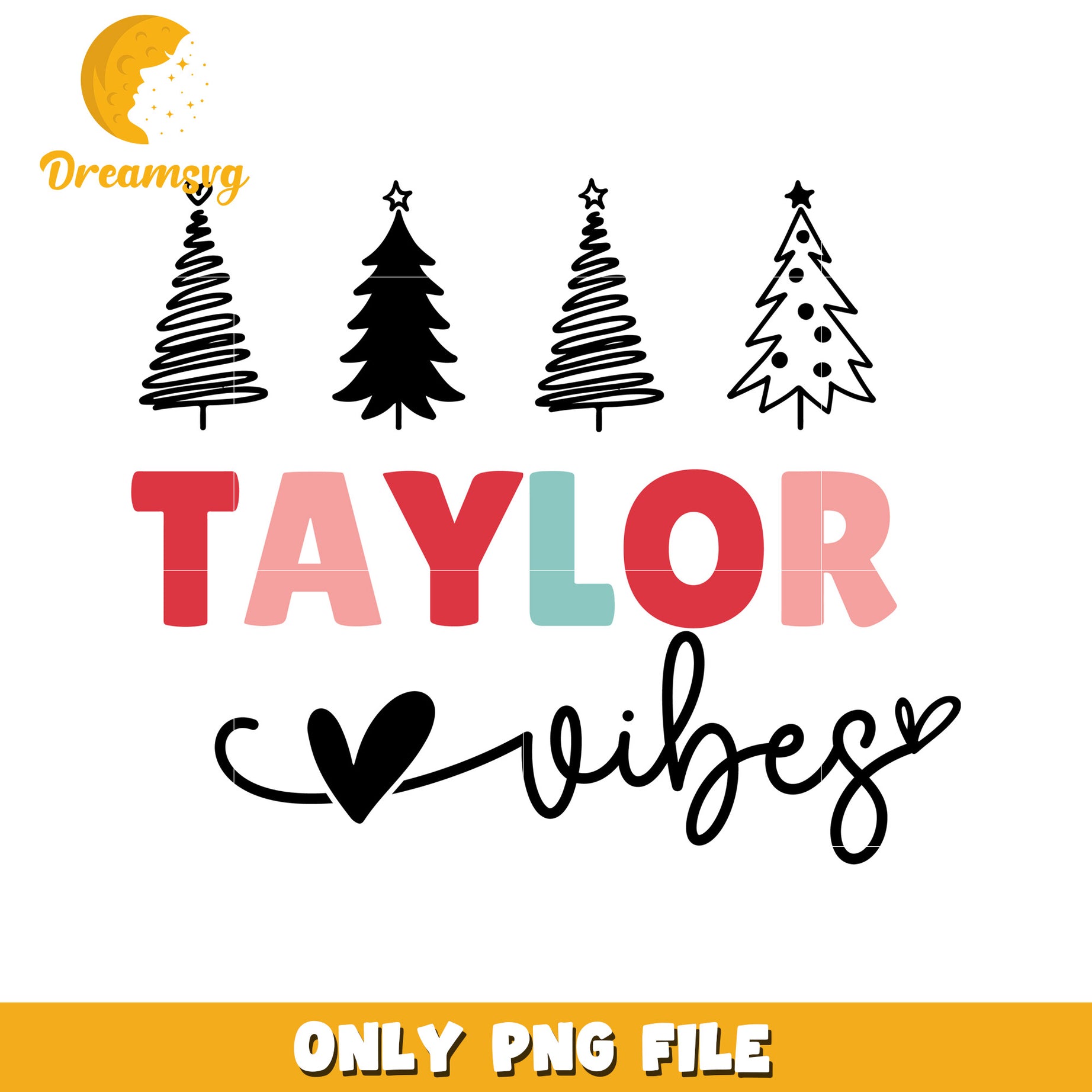 Taylor vibes font design png, Taylor vibes png, christmas png