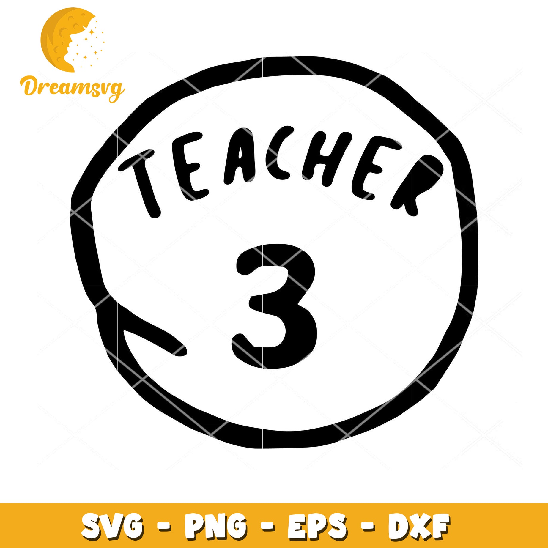 Teacher 3 SVG Cut File Design