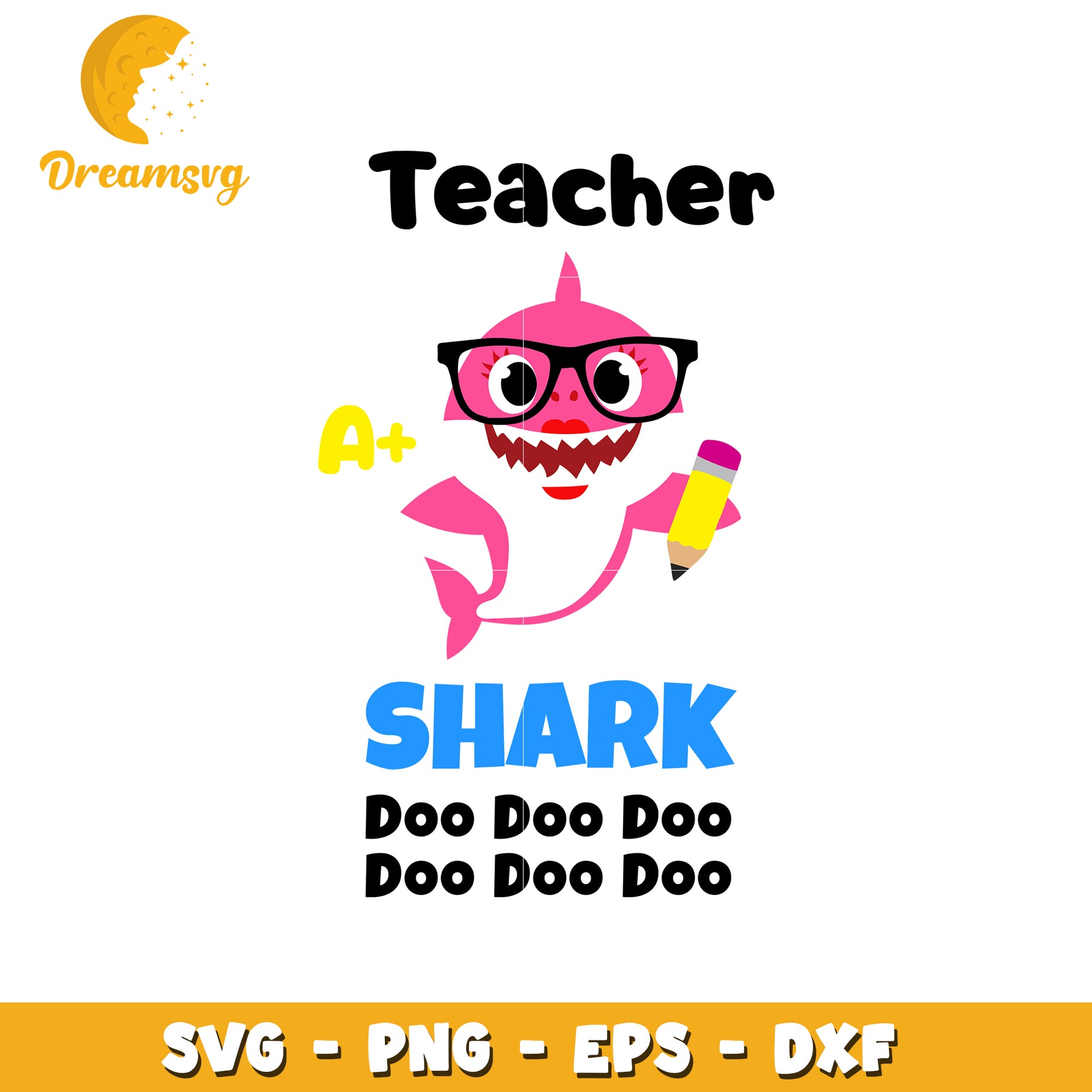 Teacher Shark SVG Cut File