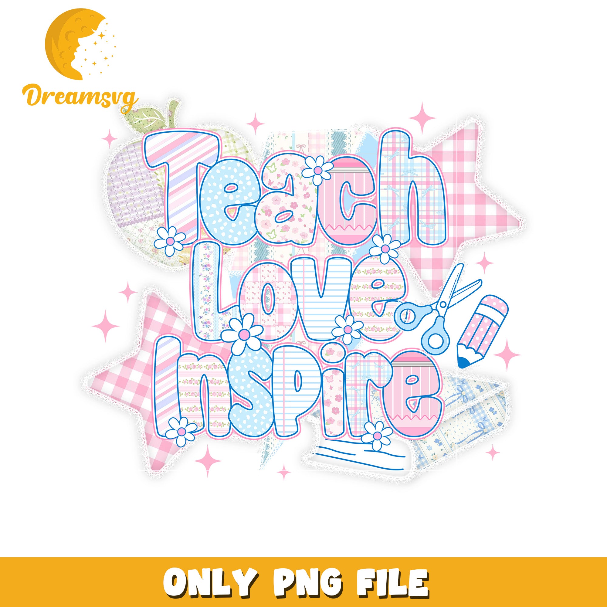 Teach love png, teacher quote png, classroom message png