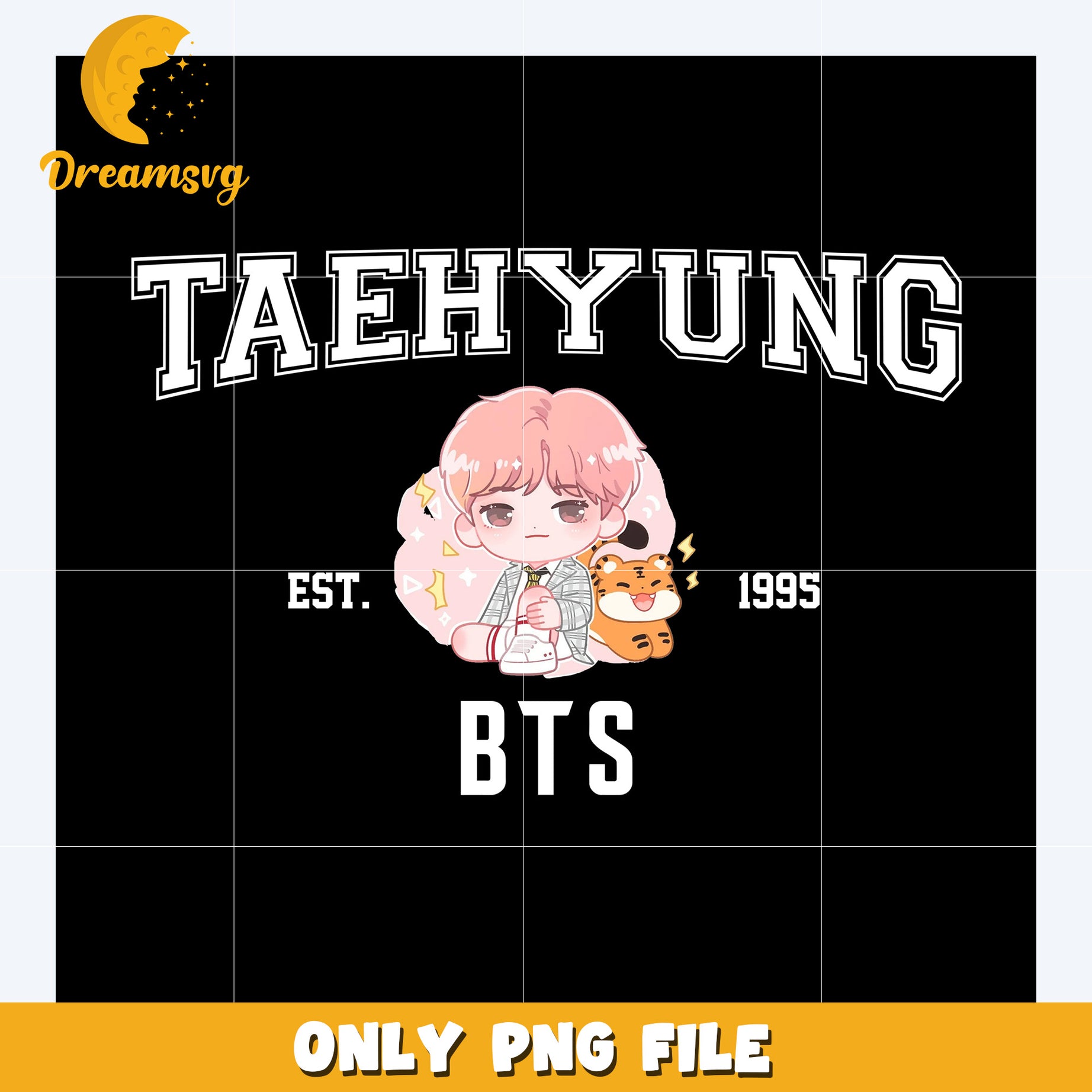Teahyung bts white words png, bangtan boys png, bts members mascots​ png