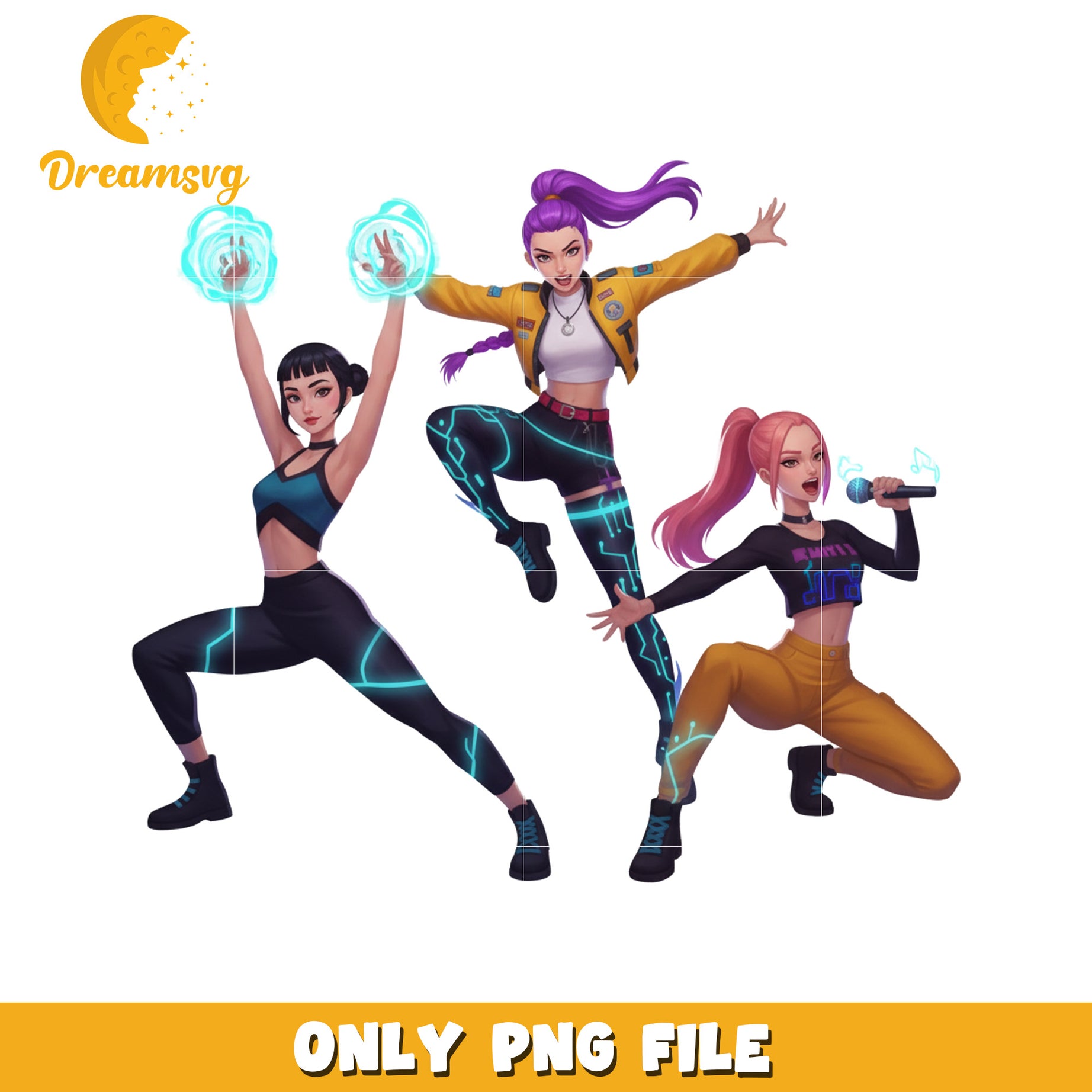 Team huntrix png, demon vibes png, kpop core png