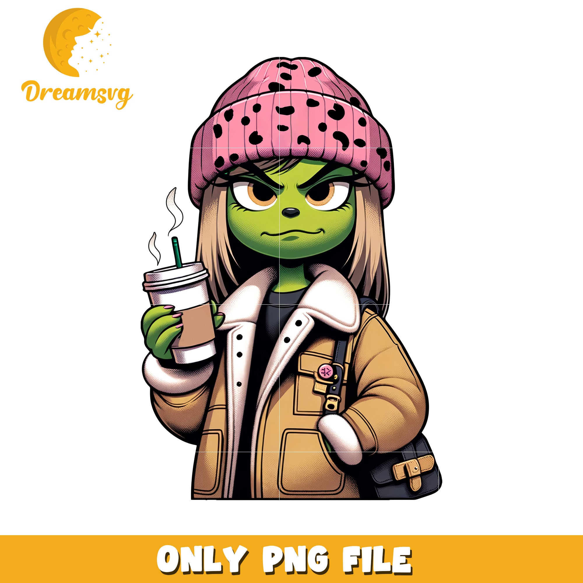 Teenager grinch girl png, baby grinch​​ png, christmas lights png