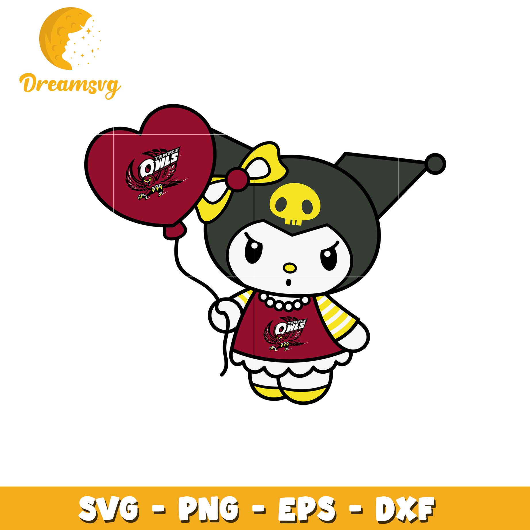 Temple Owls Kuromi SVG Design