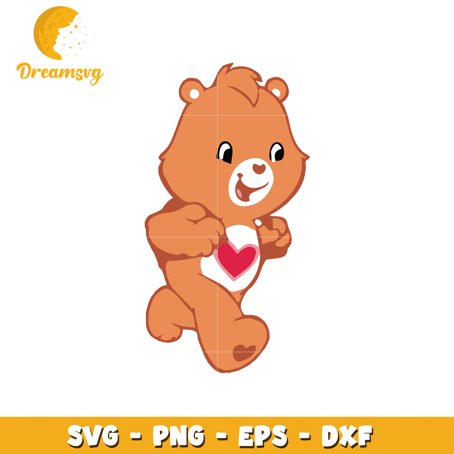 Tenderheart Bear SVG PNG EPS DXF