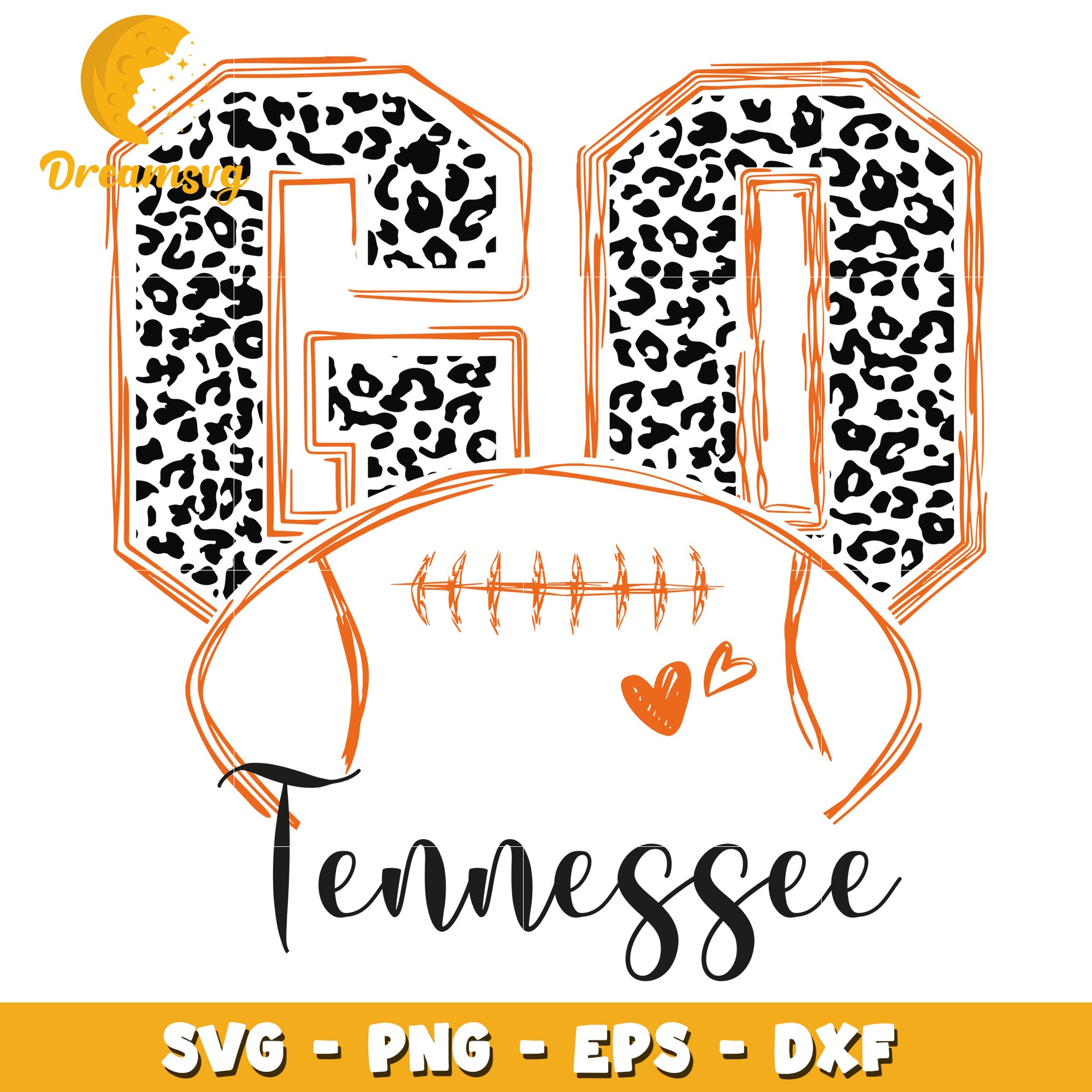 Tennessee Football Leopard SVG Cut File