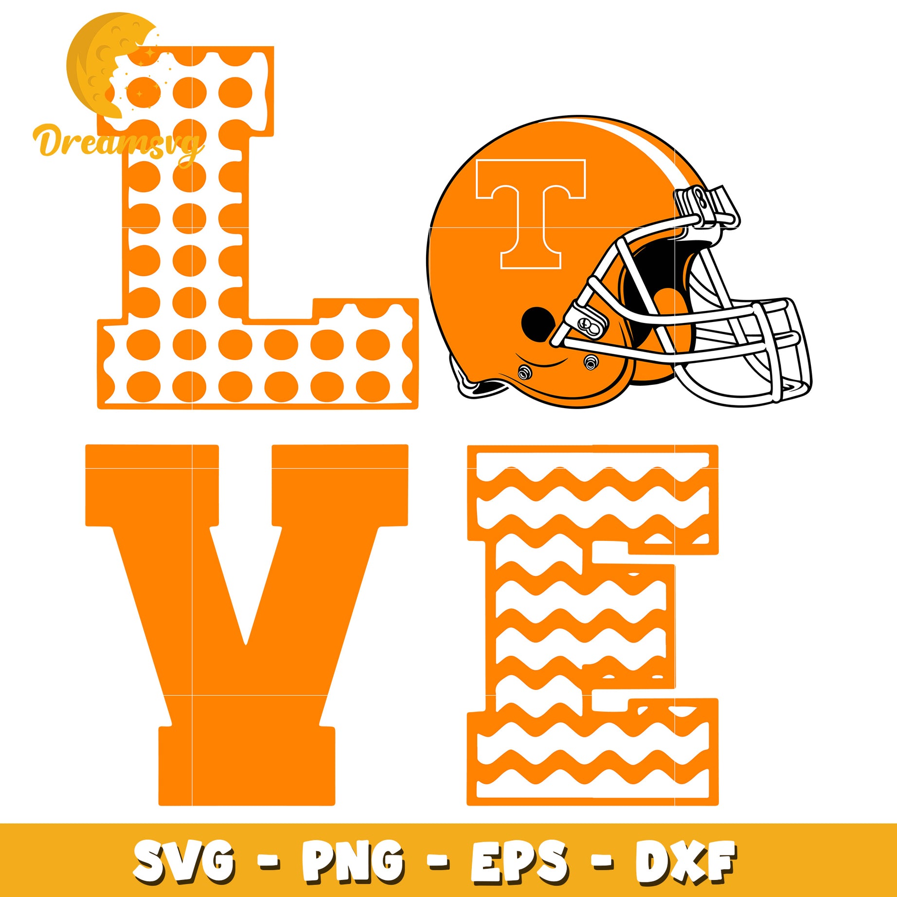 Tennessee Football Love SVG Cut File