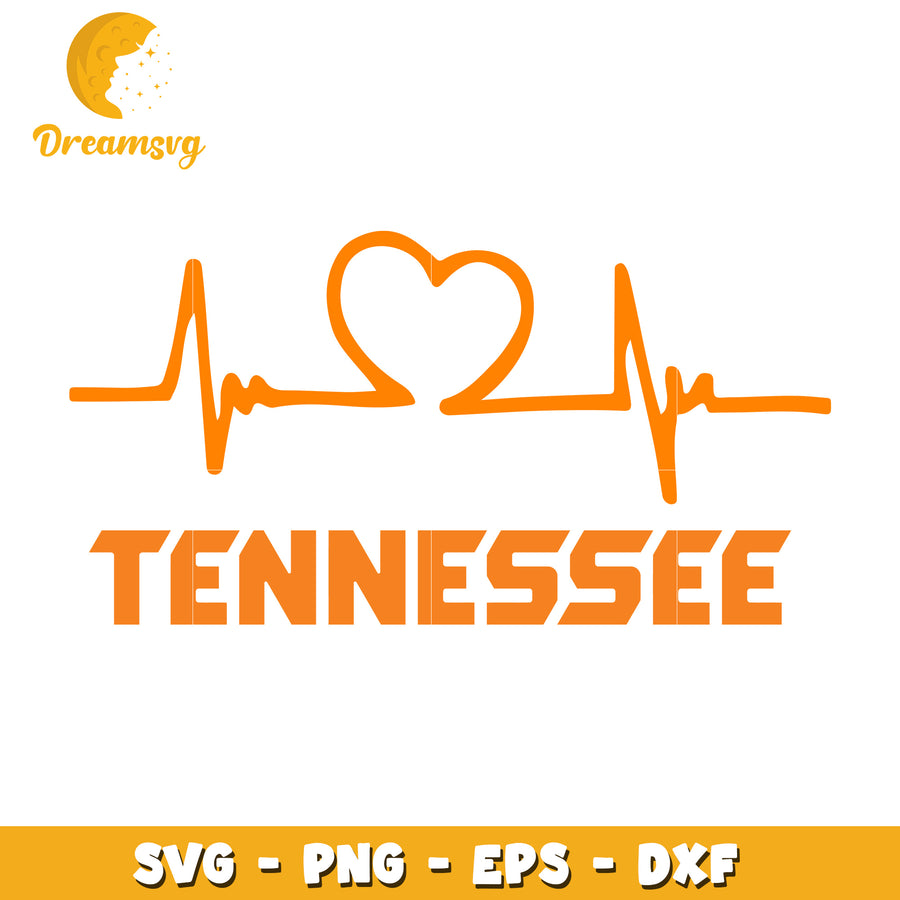 Tennessee Heartbeat SVG PNG EPS DXF