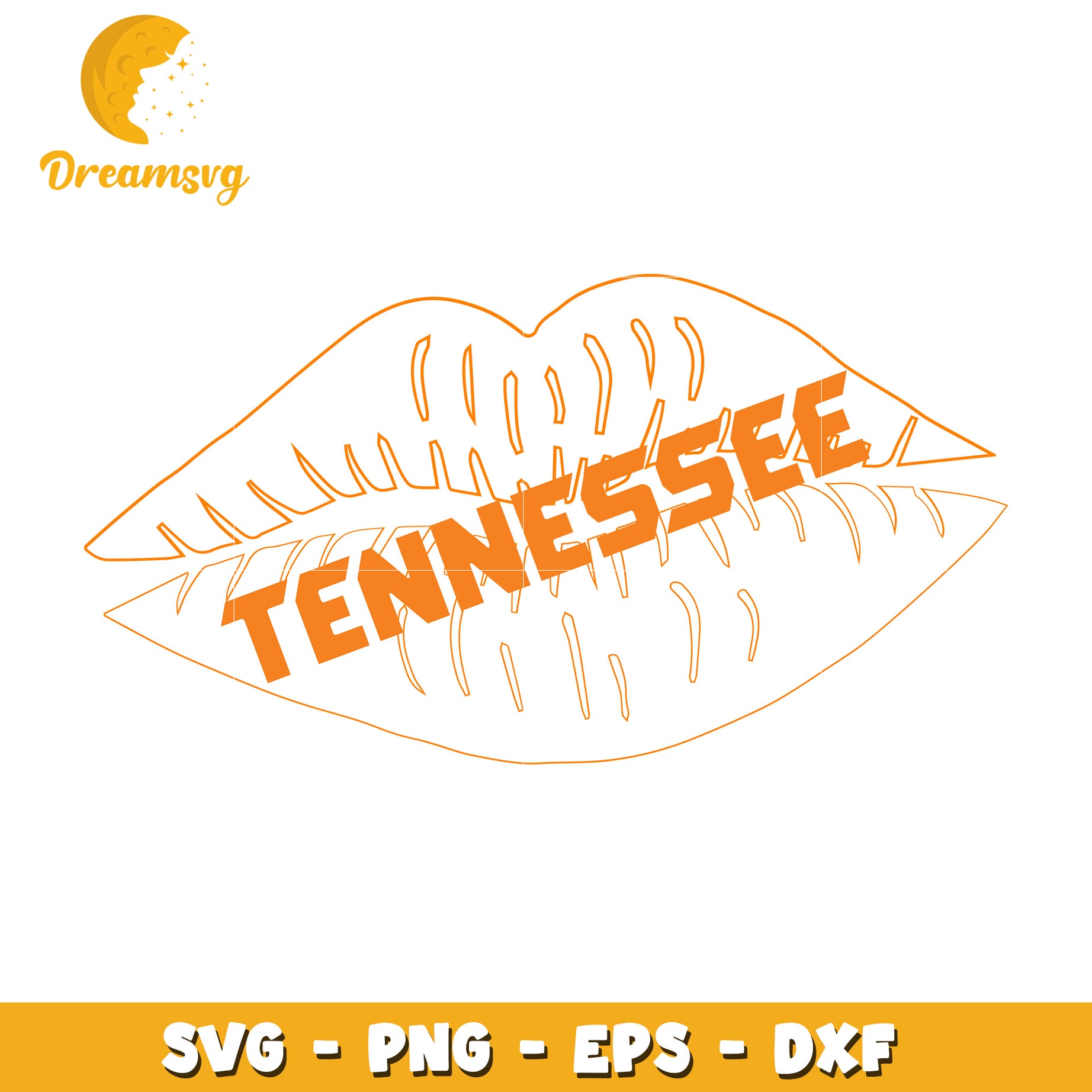 Tennessee Lips SVG Cut File