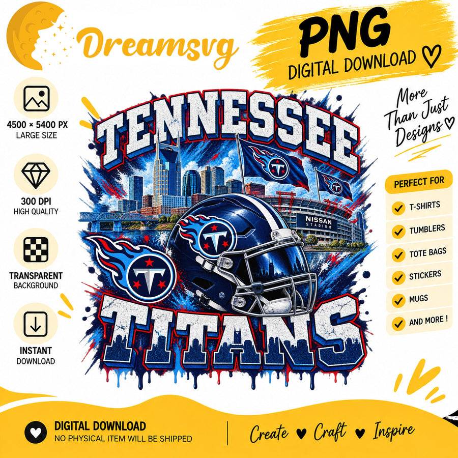Tennessee Titans Grunge Football City Skyline Stadium PNG