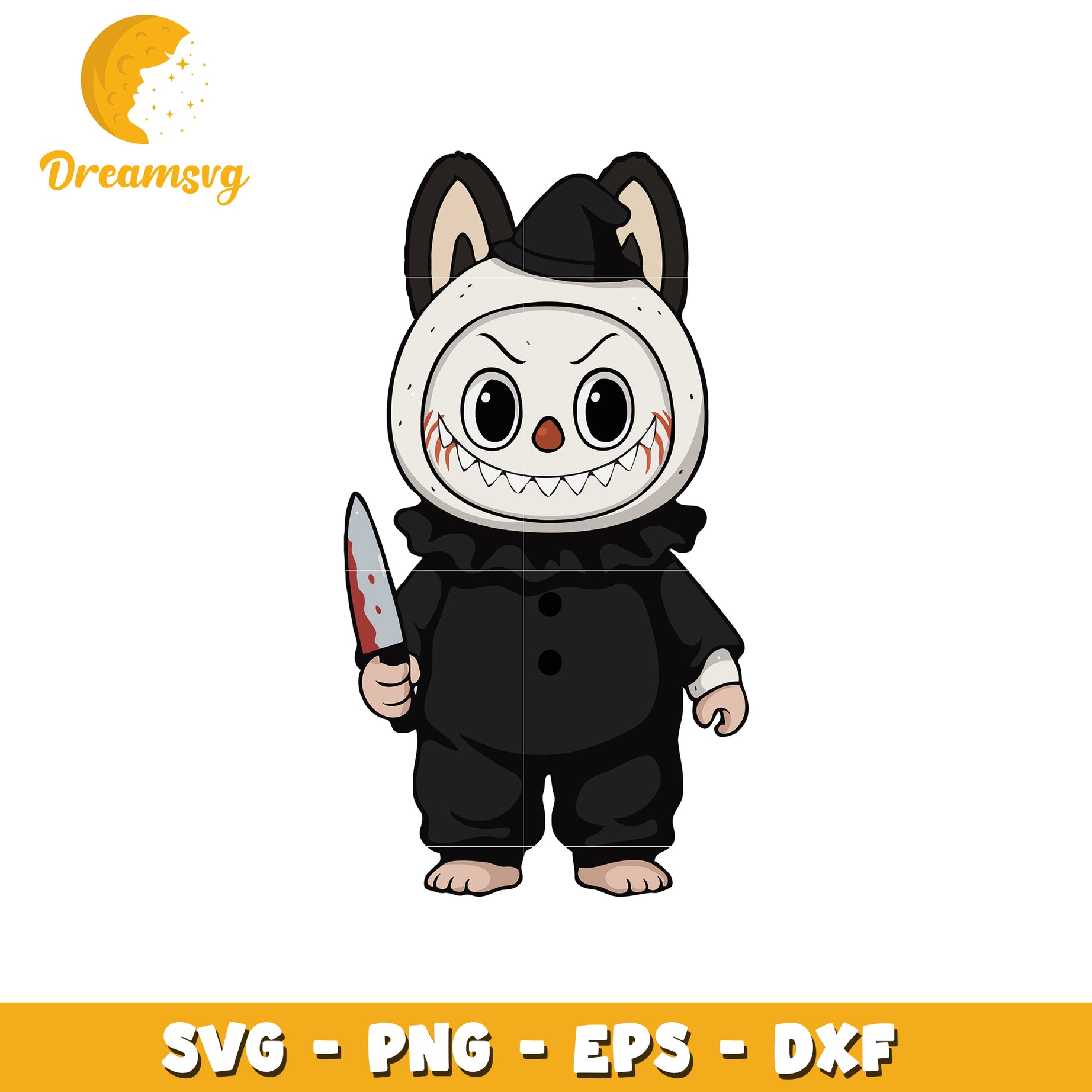 Terrified clown labubu svg, labubu characters svg, labubu outfits svg