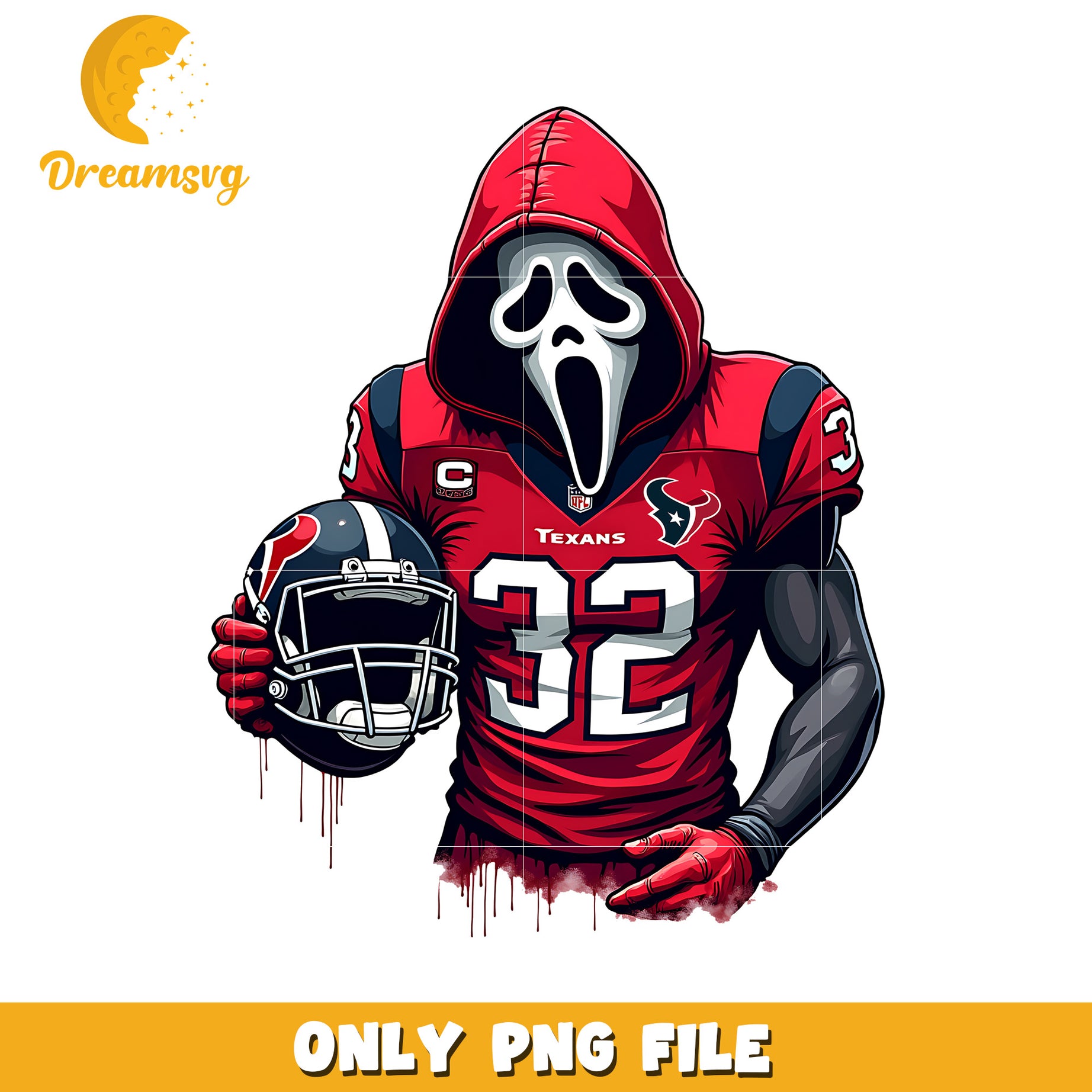 Texans ghost face png, nfl games png, american football png
