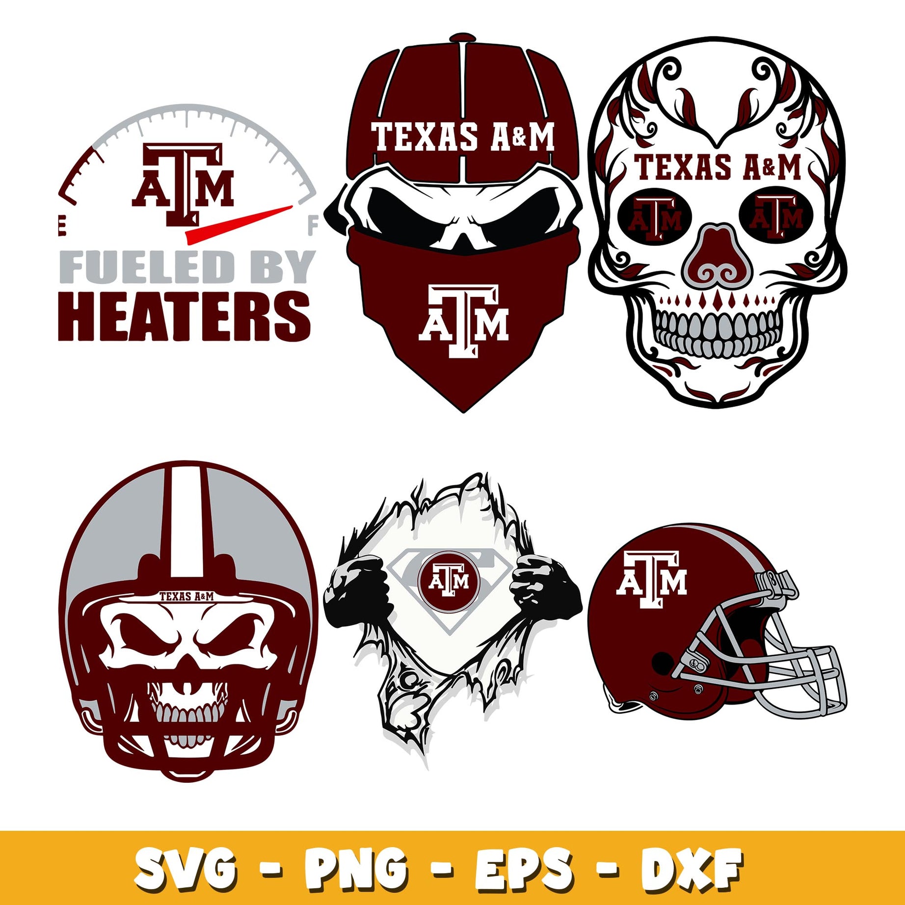 Aggies de Texas A&M skyll Bundle svg, Aggies de Texas A&M logo svg, ncaa svg  