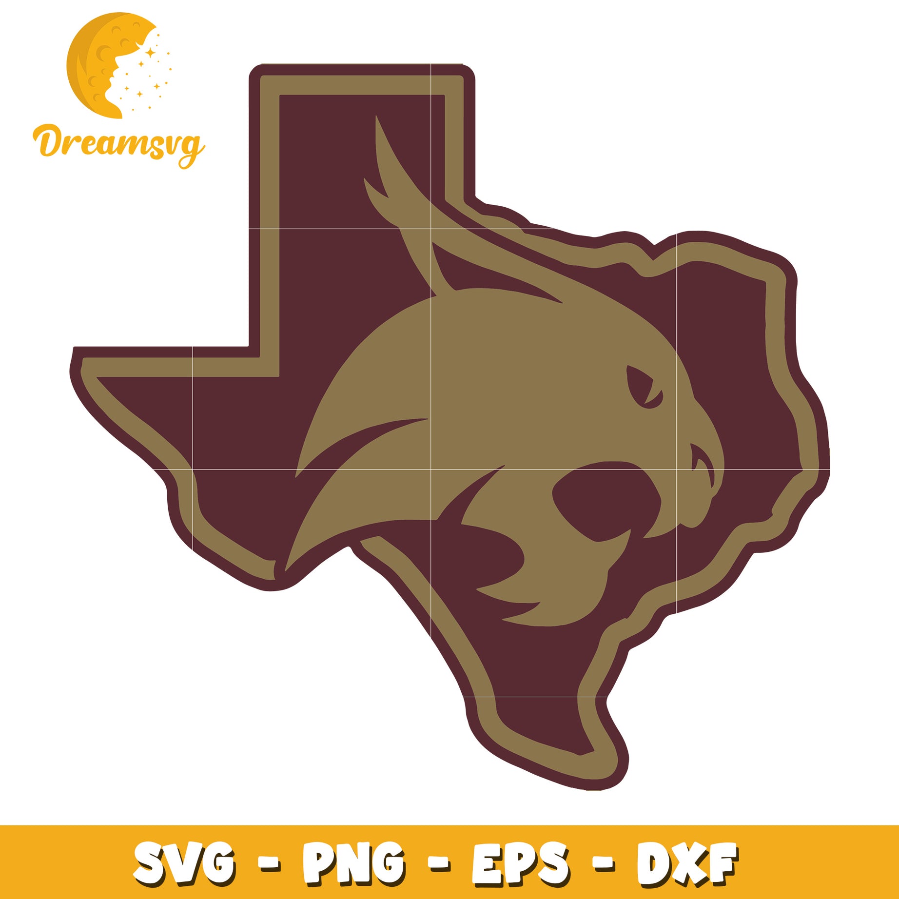 Texas Bobcat SVG PNG EPS DXF Cut File