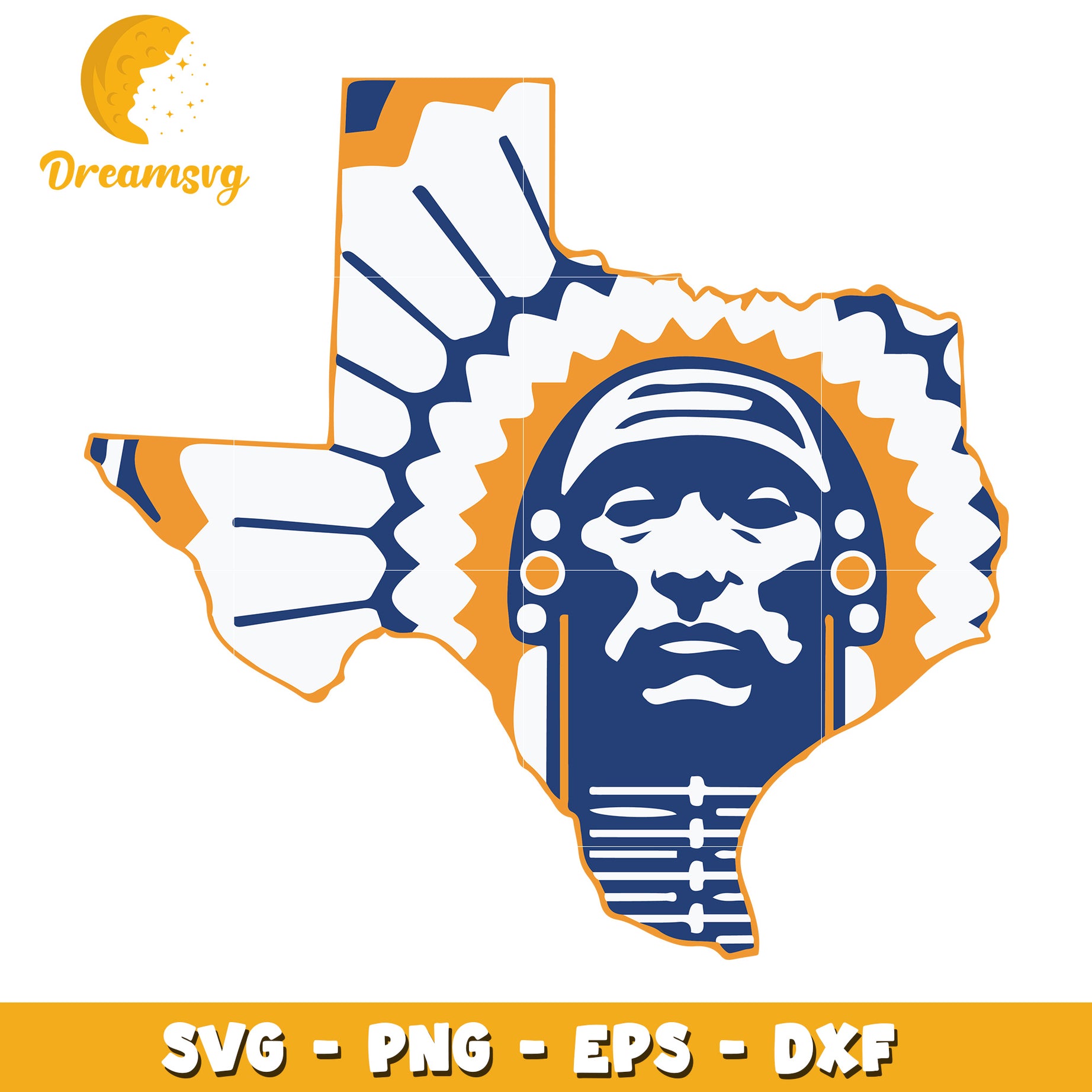 Texas Native American SVG PNG EPS DXF