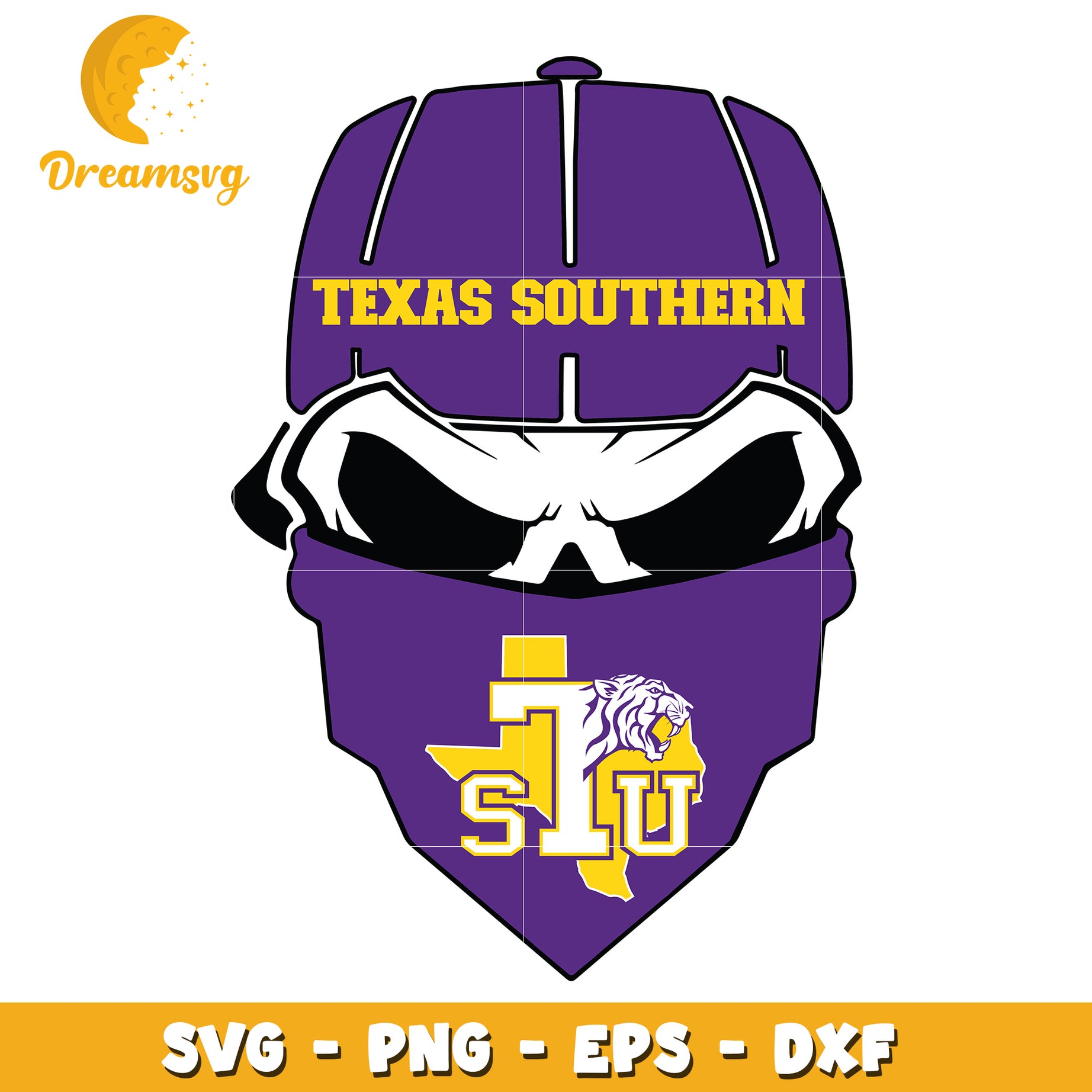 Texas Southern SVG Graphic Skull Design for Fans and Events