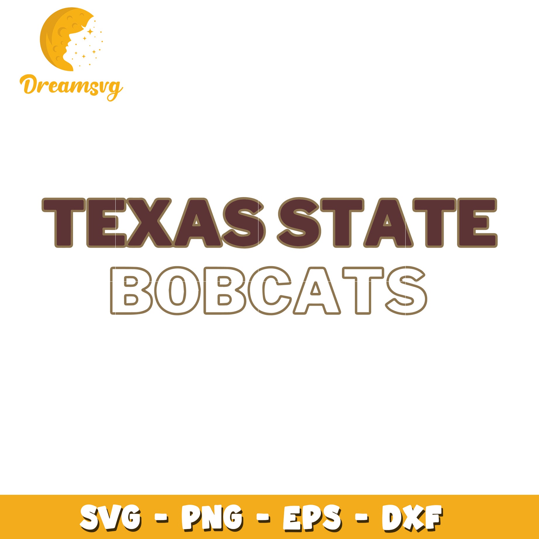 Texas State Bobcats SVG Clipart for Crafting and Design Use