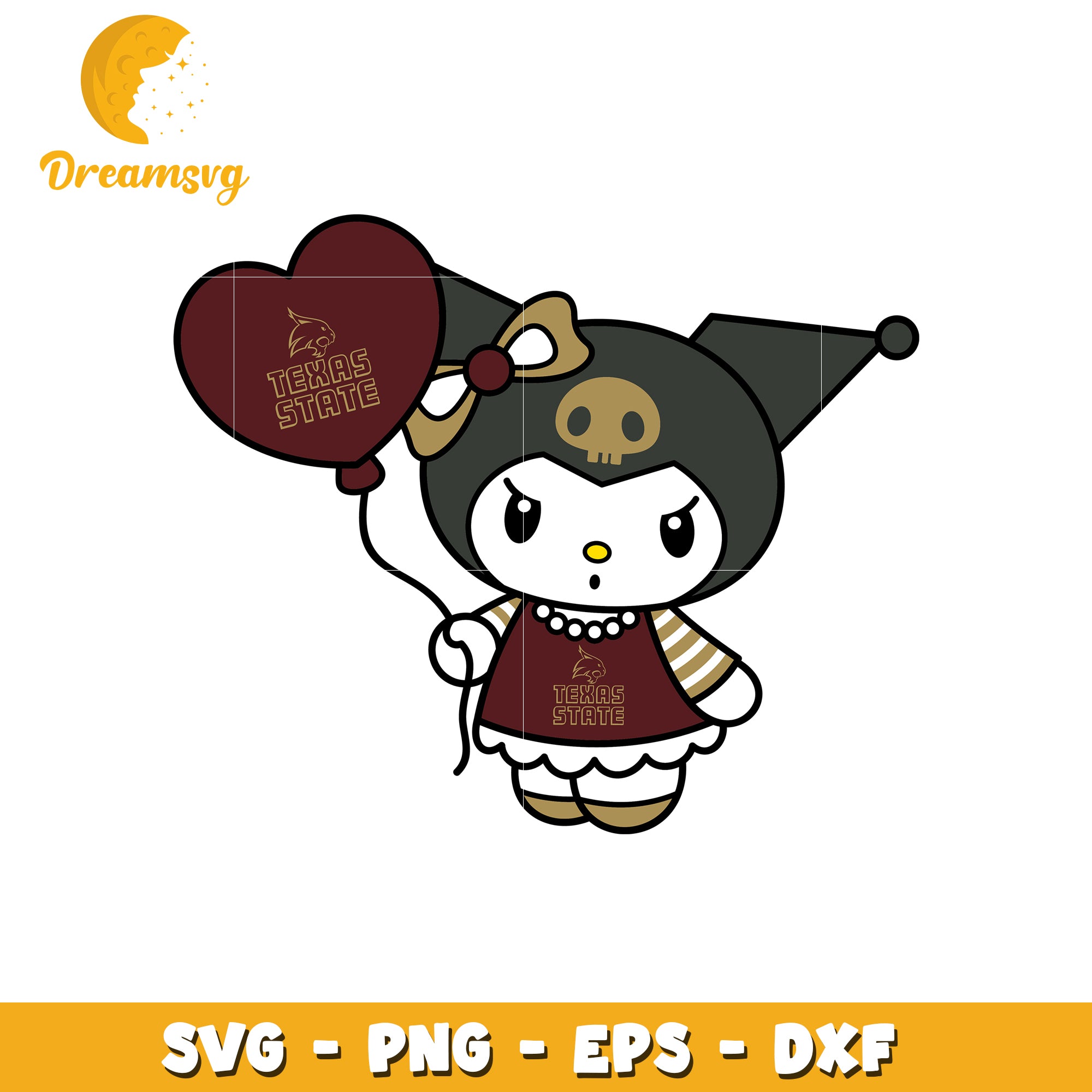 Texas State Kuromi SVG Design