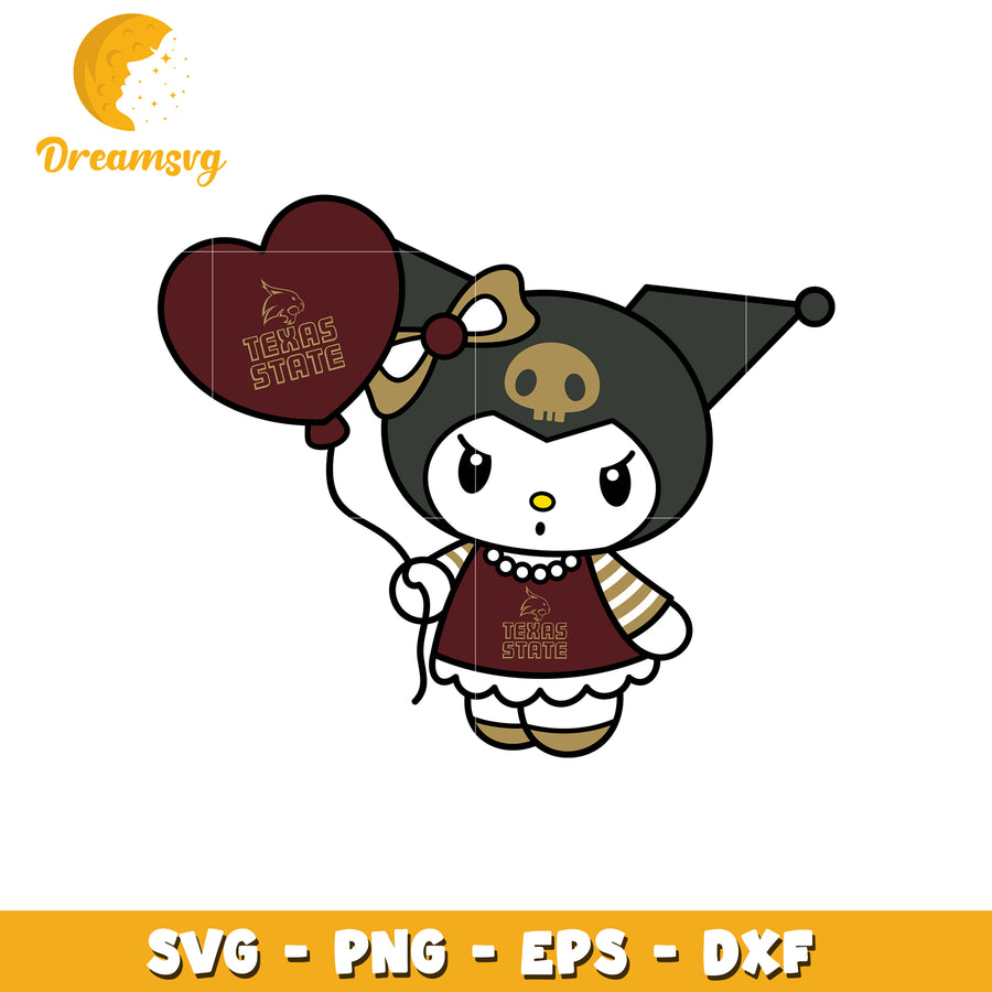 Texas State Kuromi SVG Design