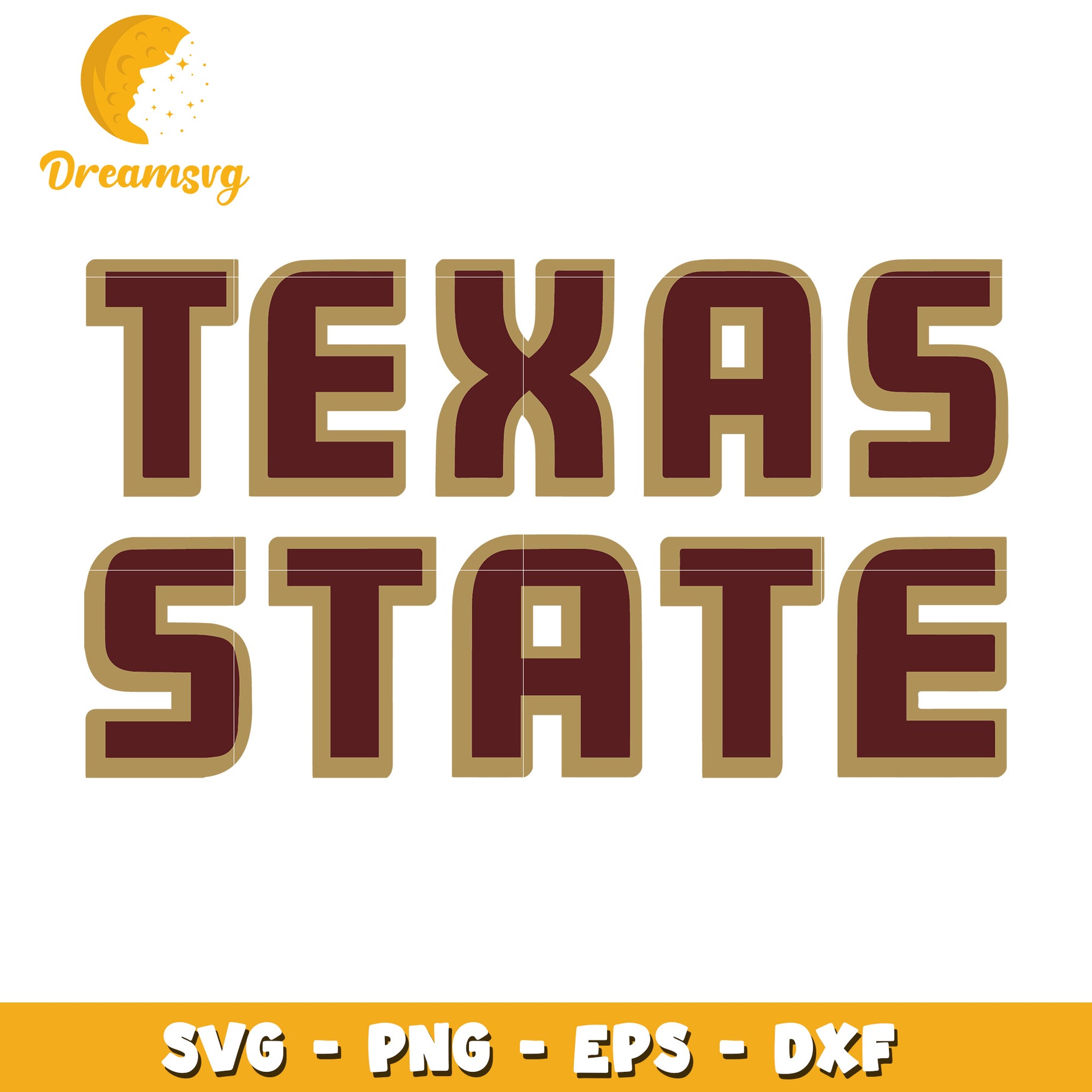 Texas State SVG Cut File for Crafting and Design Projects