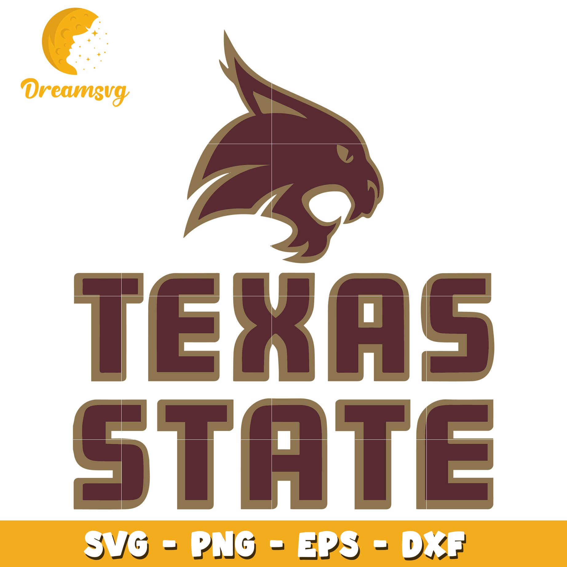Texas State SVG File Design for Signage and Crafts 60 Characters