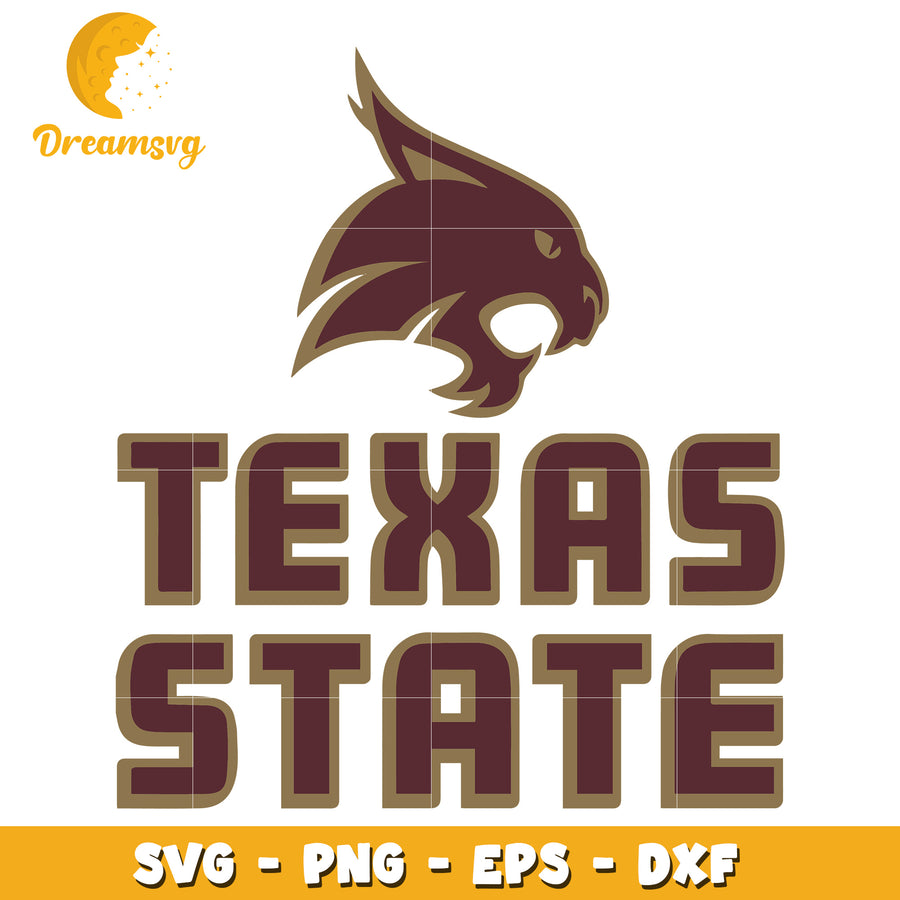 Texas State SVG File Design for Signage and Crafts 60 Characters