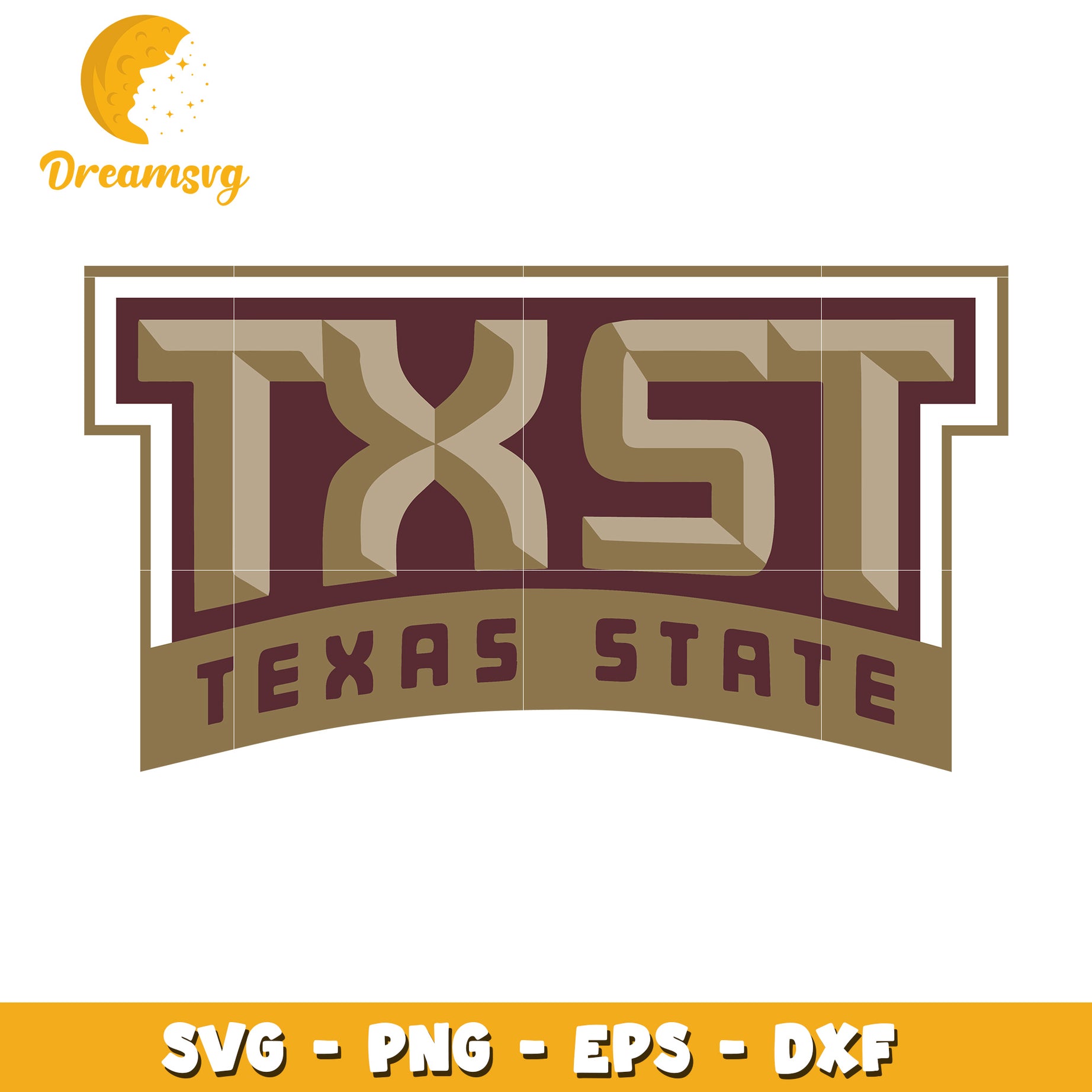 Texas State TXST SVG PNG EPS DXF