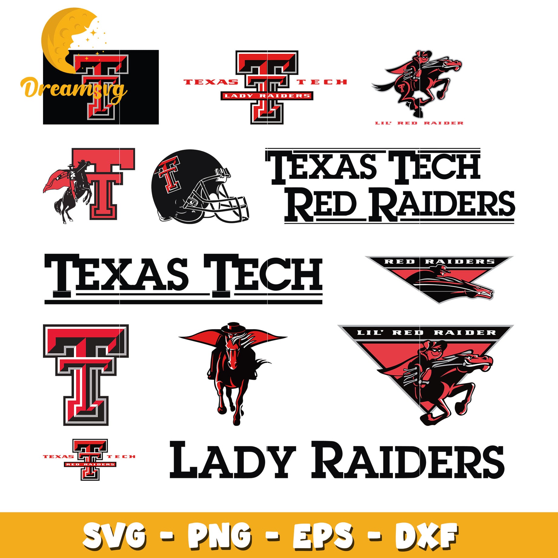 Texas Tech Vector File Texas Tech logo design bundle svg, texas tech football svg – DreamSVG Store