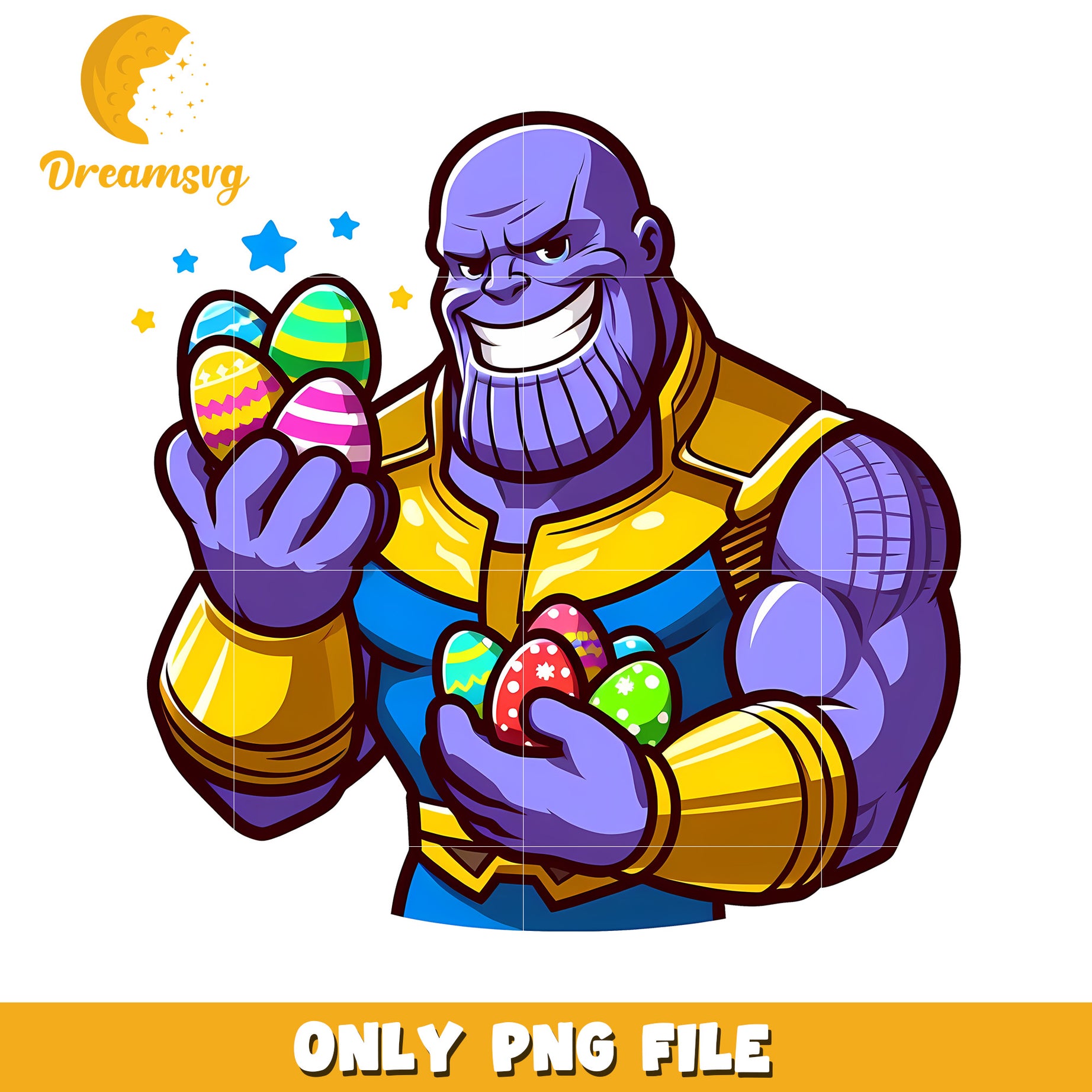 Thanos and easter eggs png, easter eggs png, marvel png