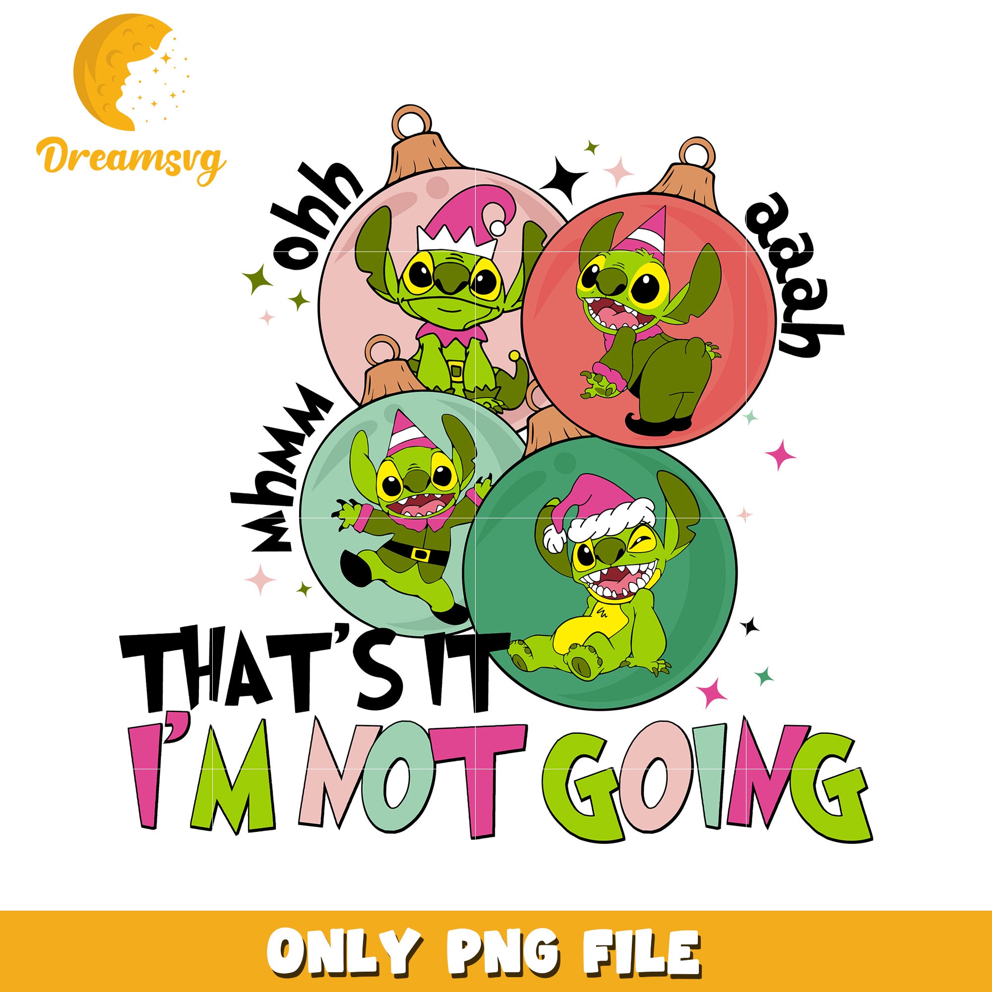 That's it im not going png, christmas bell png, grinch quotes png