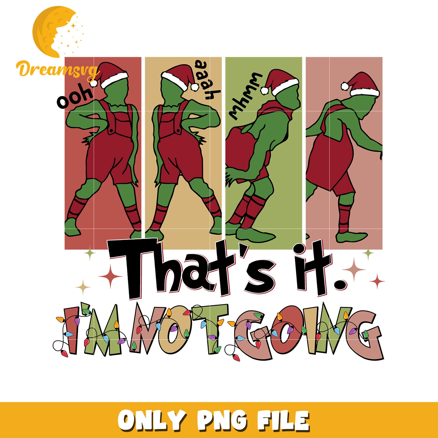 That's it im not going png, grinch smile png, christmas decor png